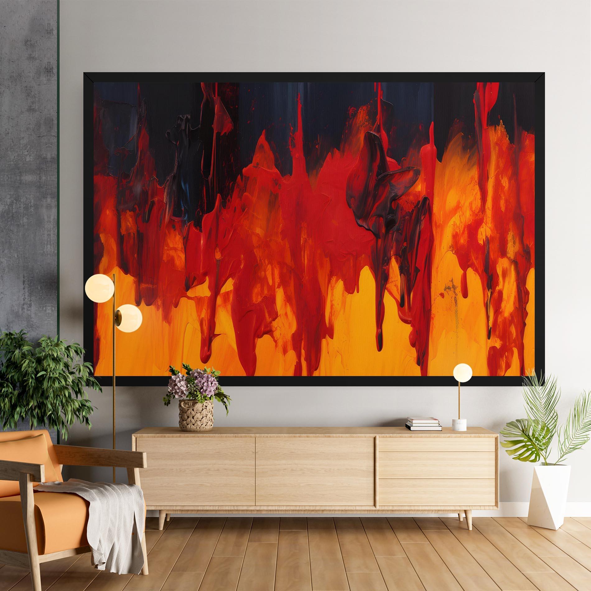 Tablou Canvas Colorful Fire Art mockup 9