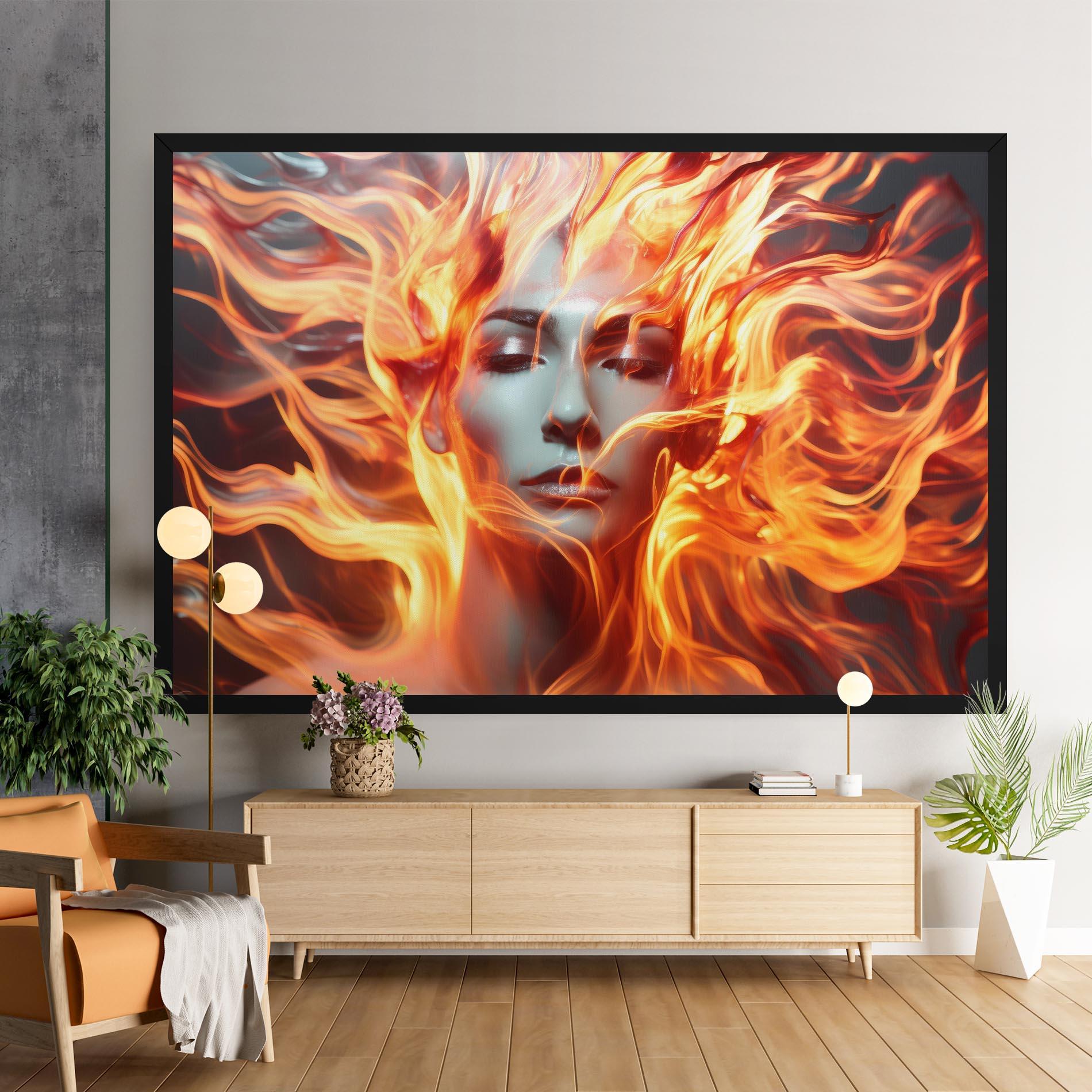 Tablou Canvas Fire Hair mockup 9