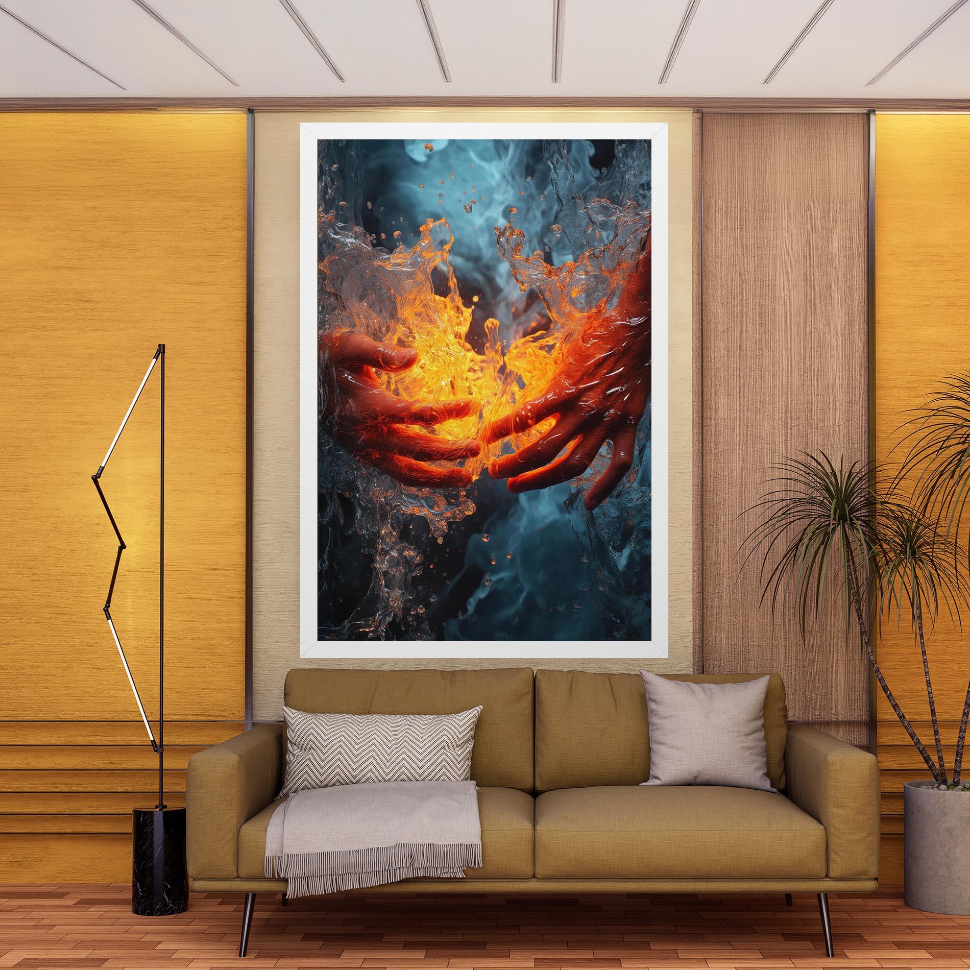 Tablou Canvas Fire Water mockup 9