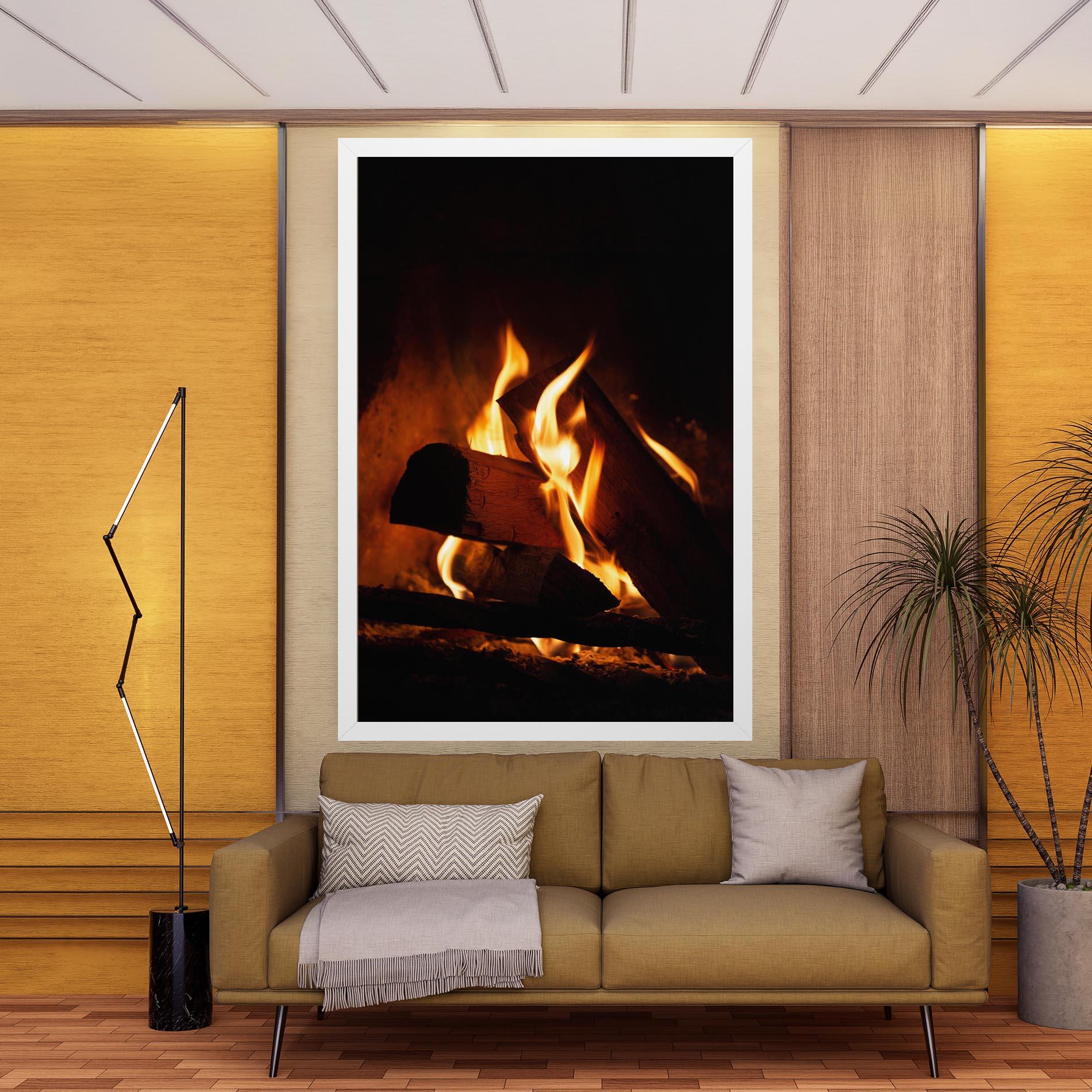 Tablou Canvas Fire Wood View mockup 9
