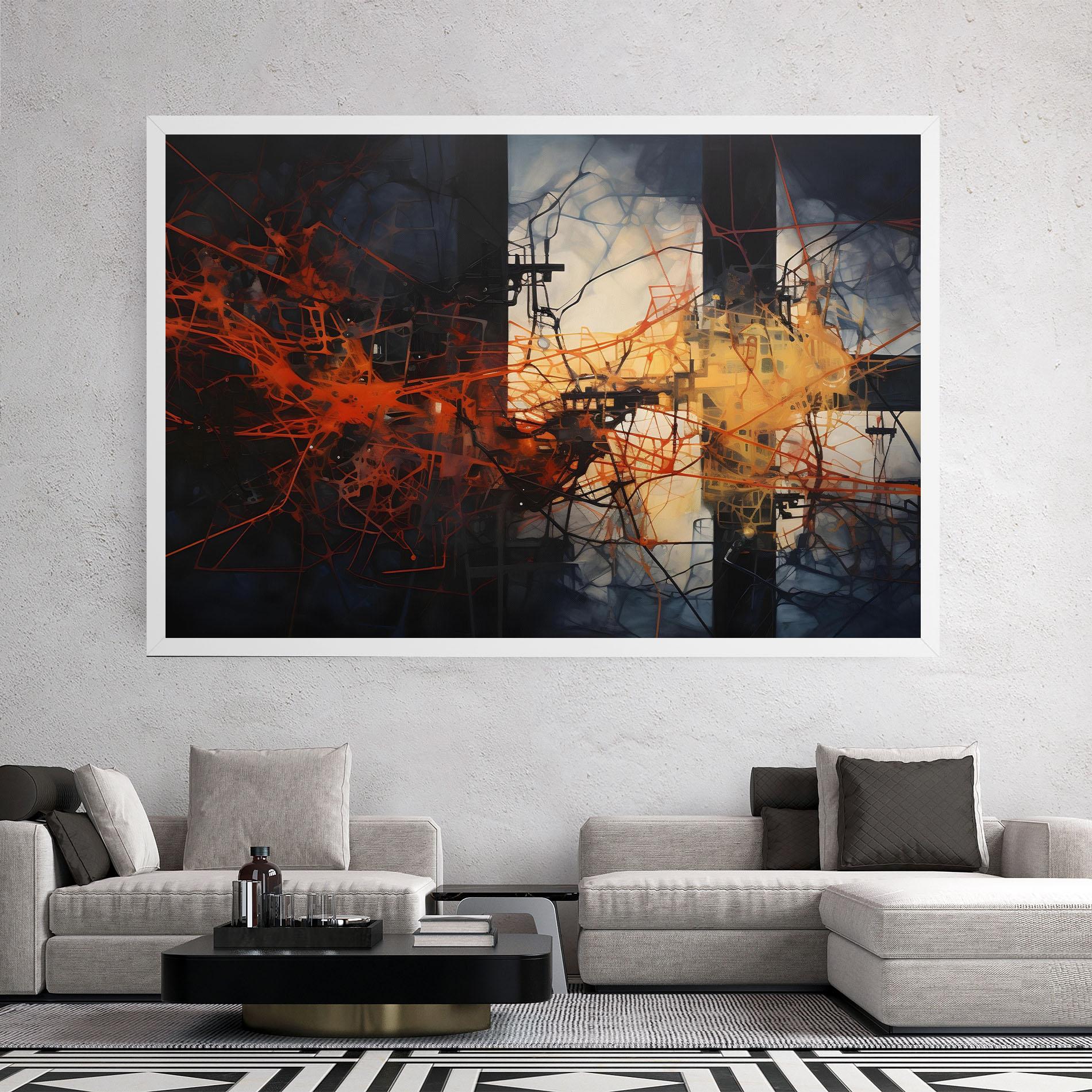 Tablou Canvas Abstract Fire Style mockup 2