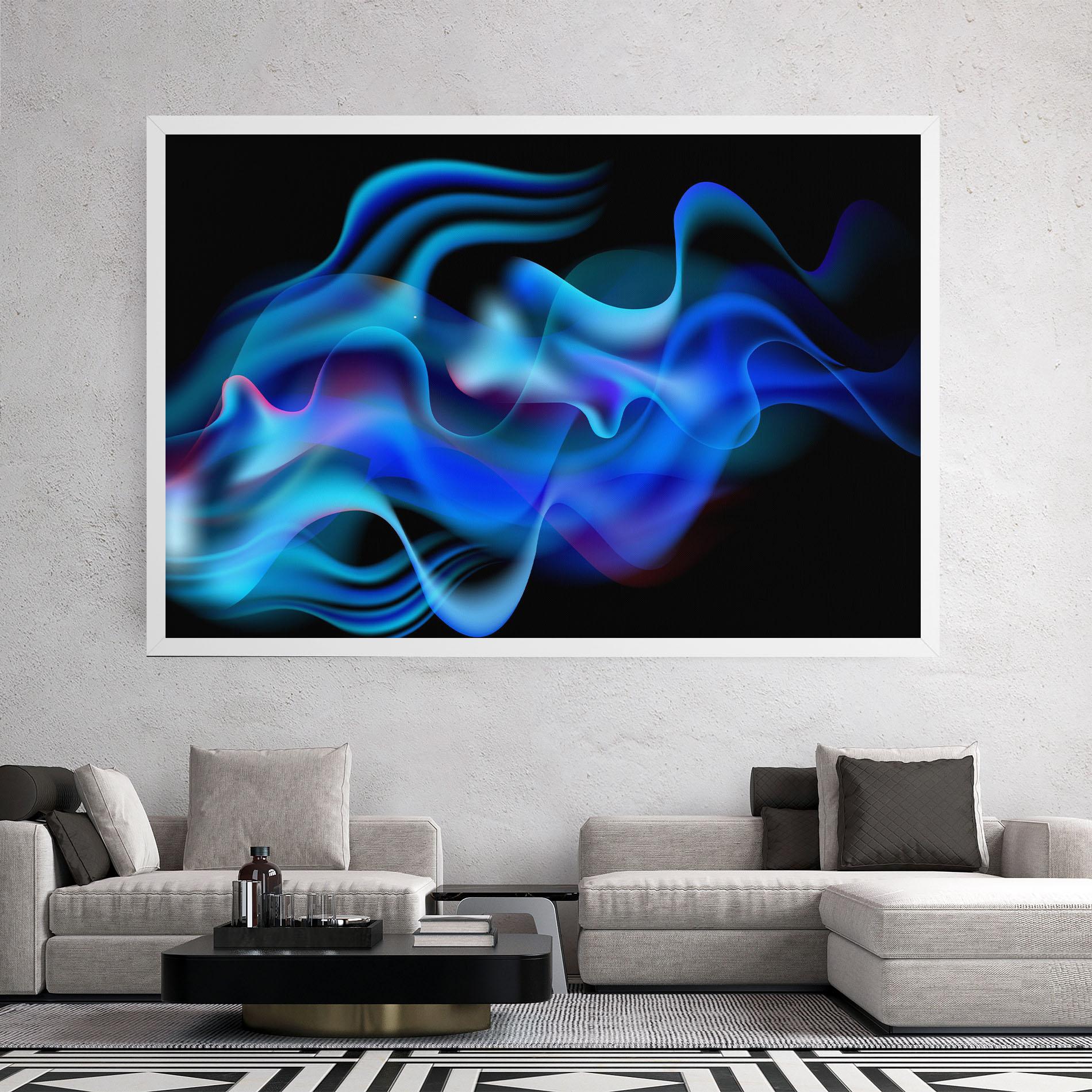 Tablou Canvas Blue Fire mockup 2