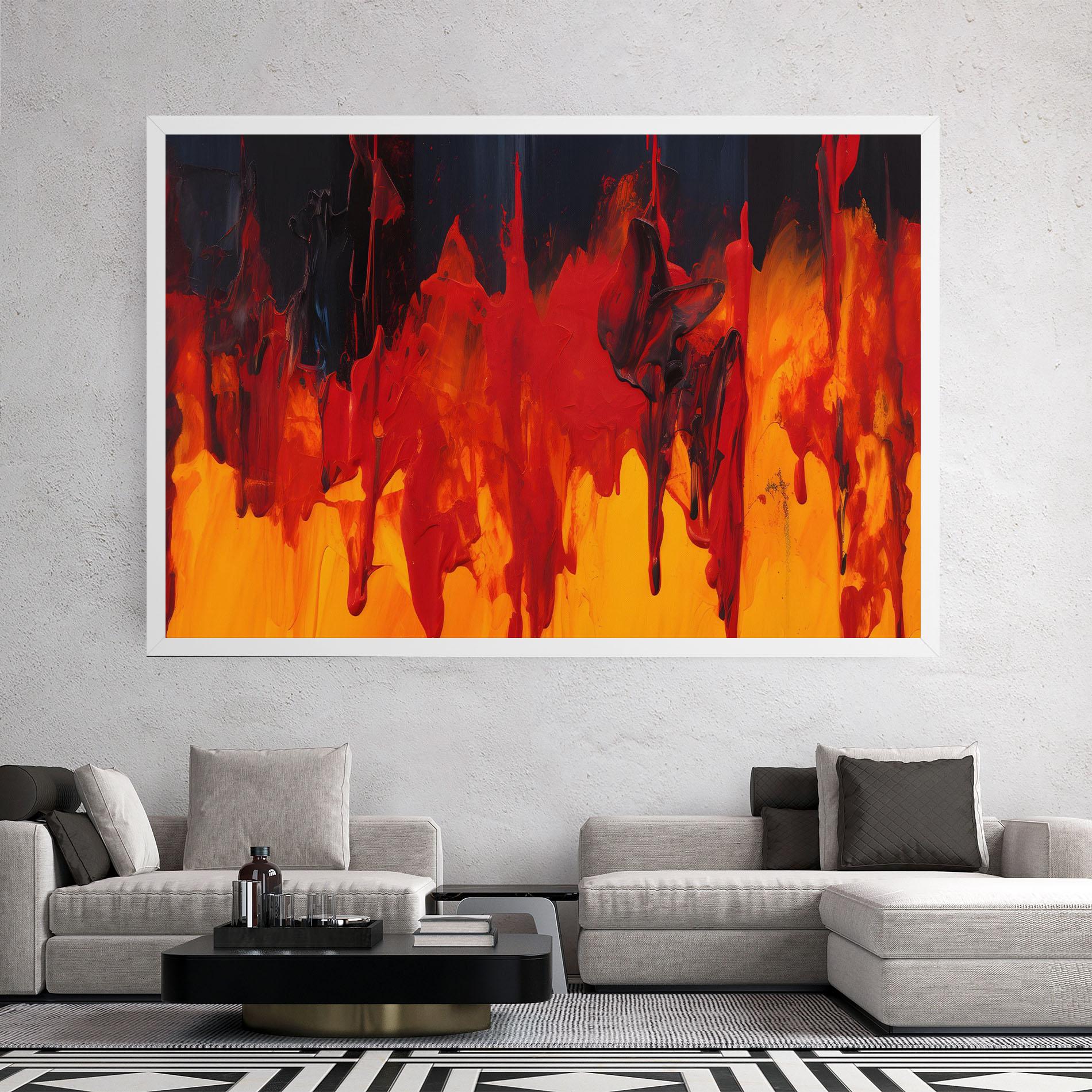 Tablou Canvas Colorful Fire Art mockup 2