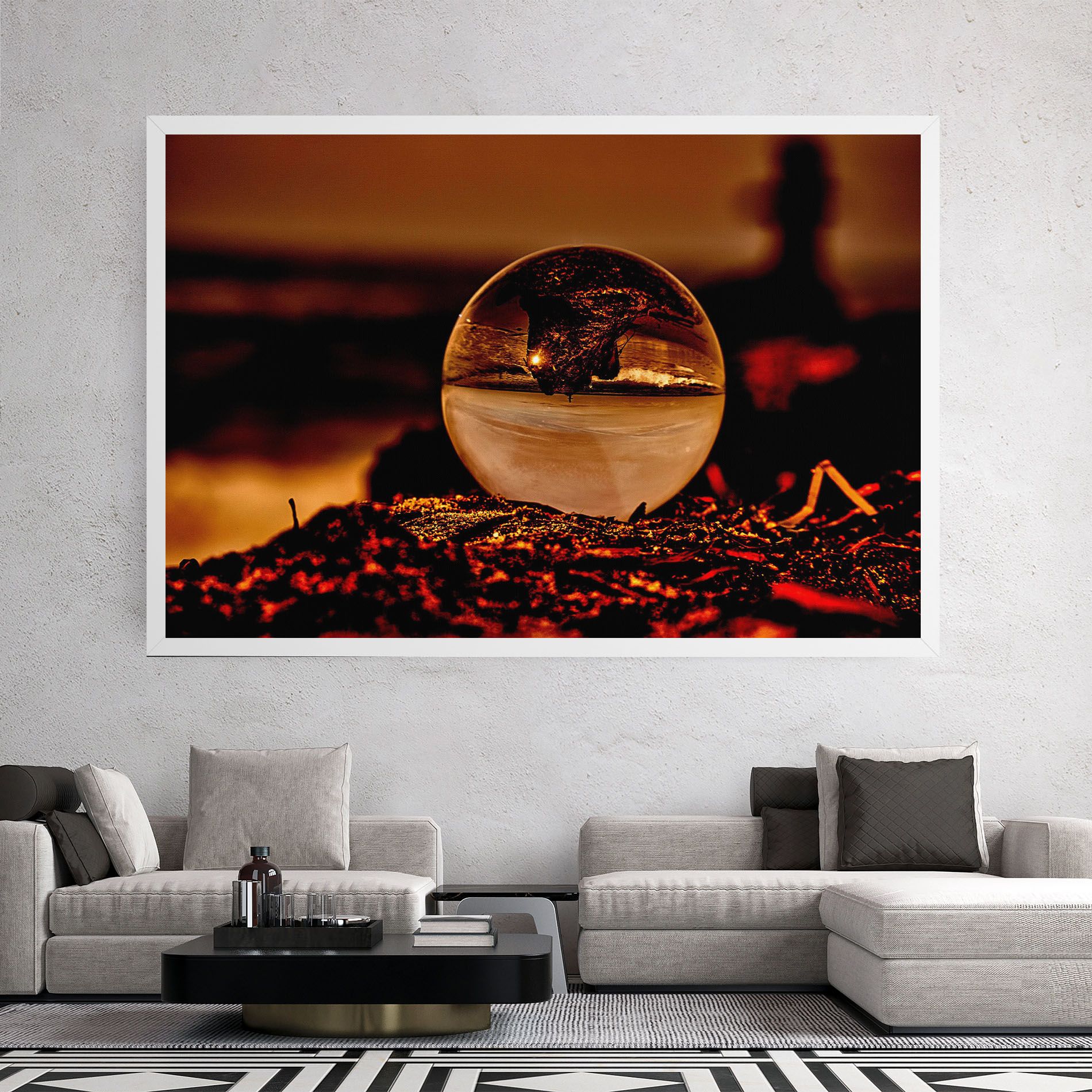 Fire Glass Ball mockup 2