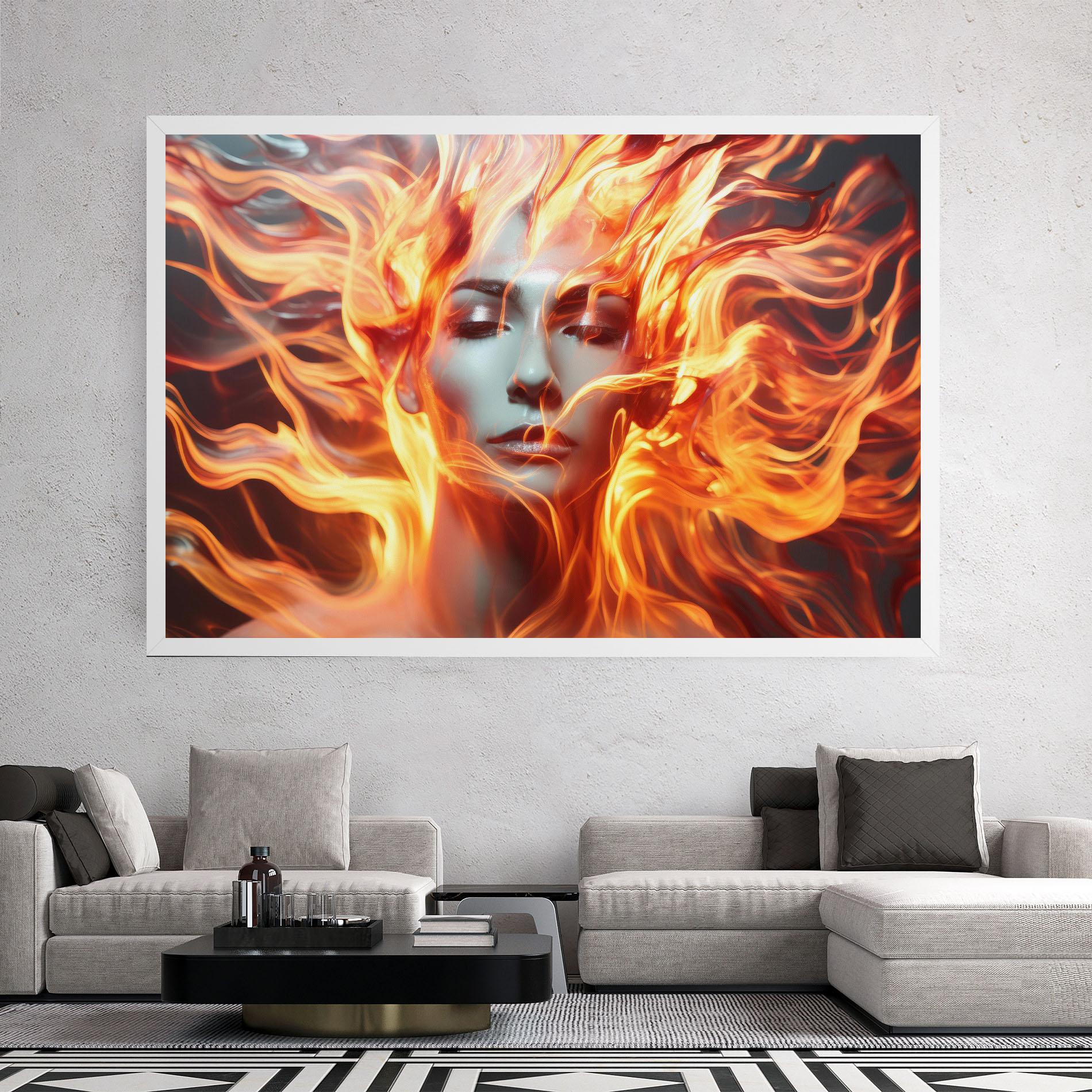 Tablou Canvas Fire Hair mockup 2