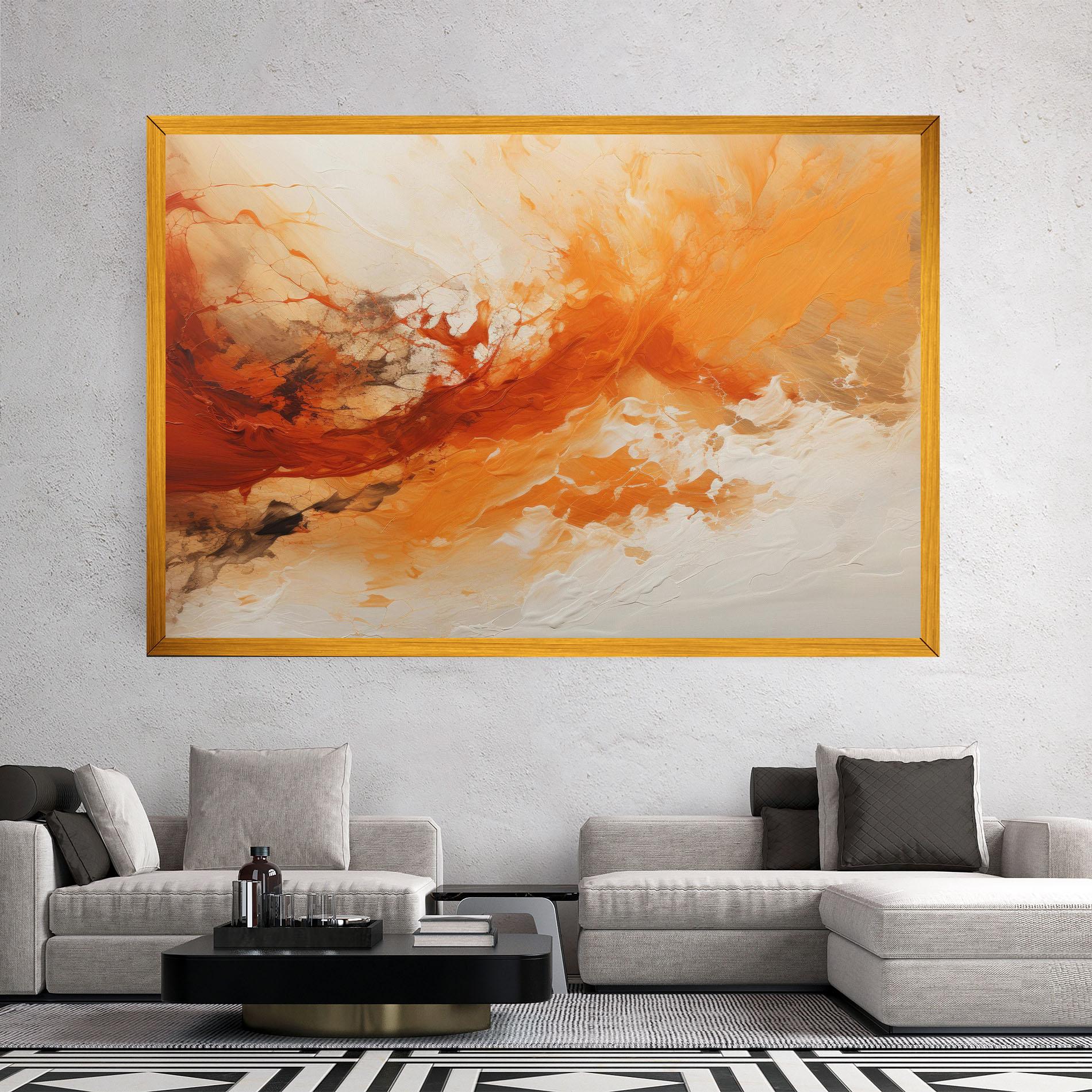 Tablou Canvas Abstract Fire Painting mockup 2