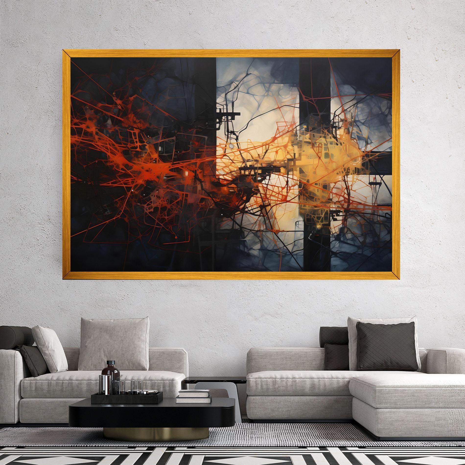 Tablou Canvas Abstract Fire Style mockup 2