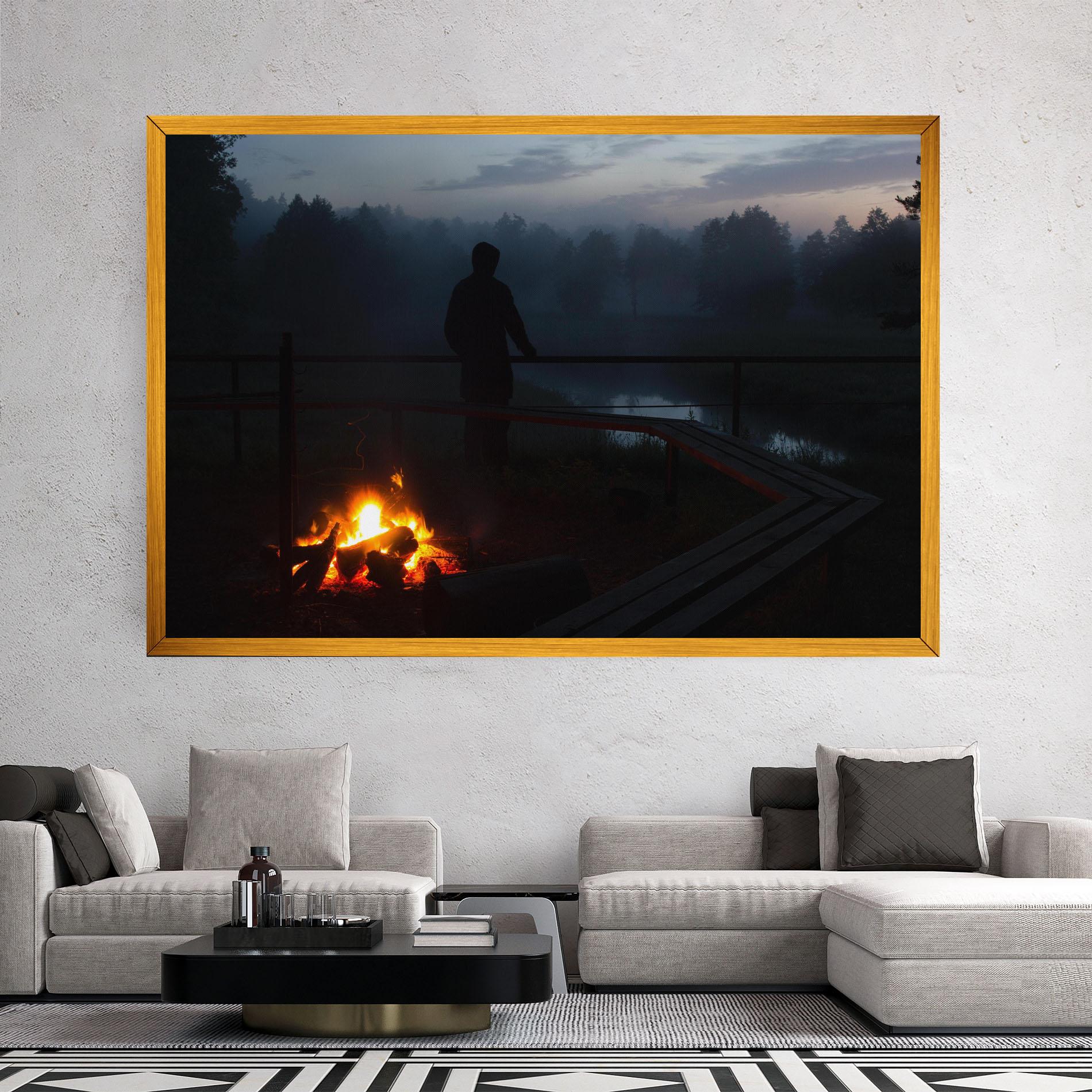 Tablou Canvas Beautiful Fire View mockup 2