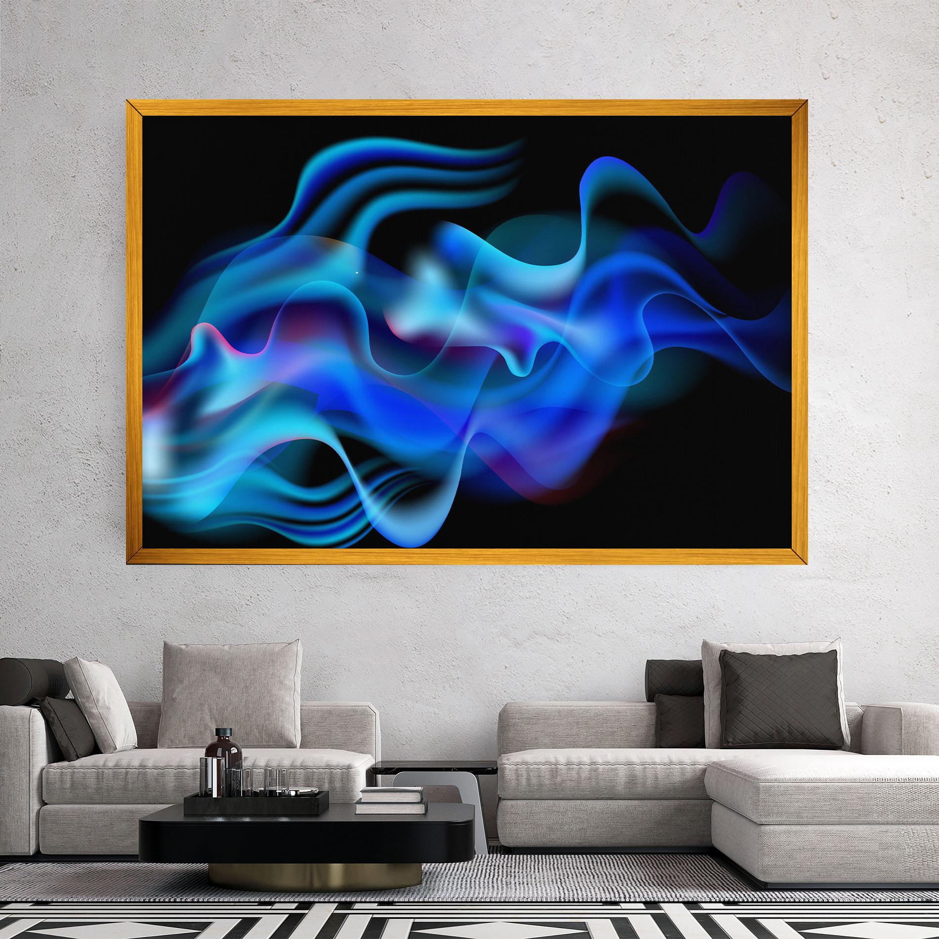 Tablou Canvas Blue Fire mockup 2