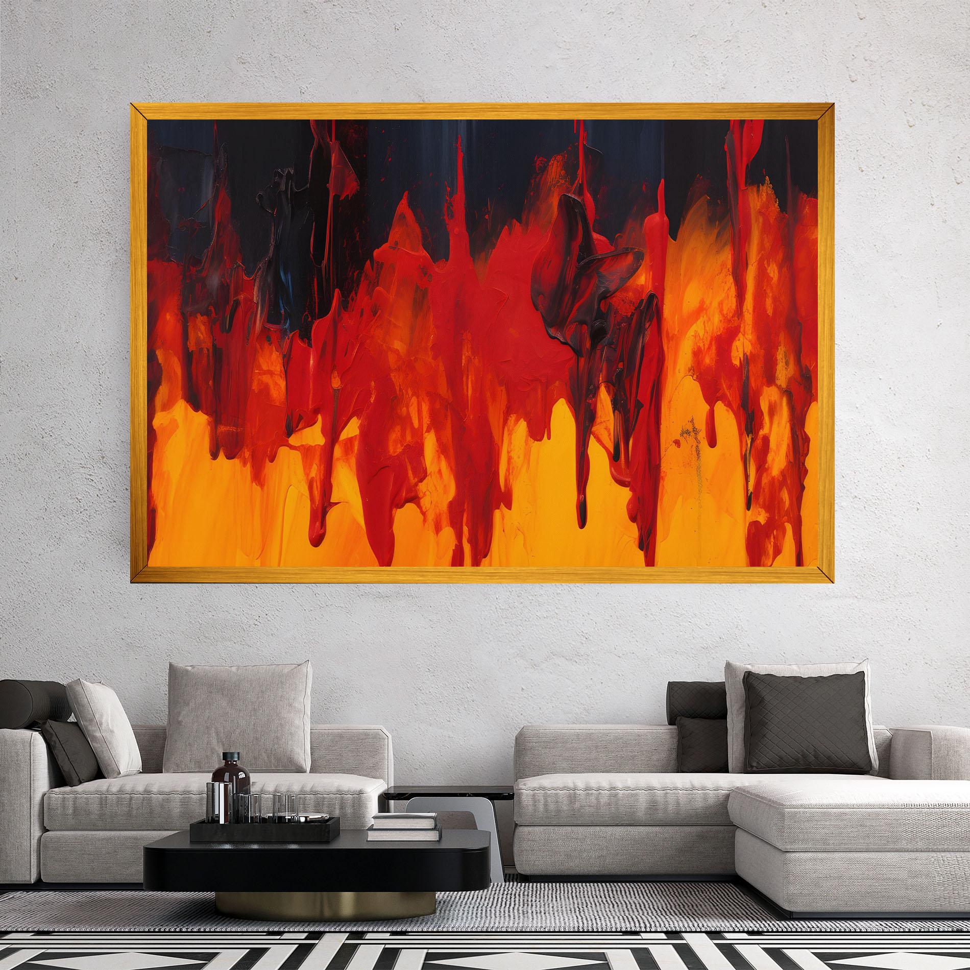 Tablou Canvas Colorful Fire Art mockup 2