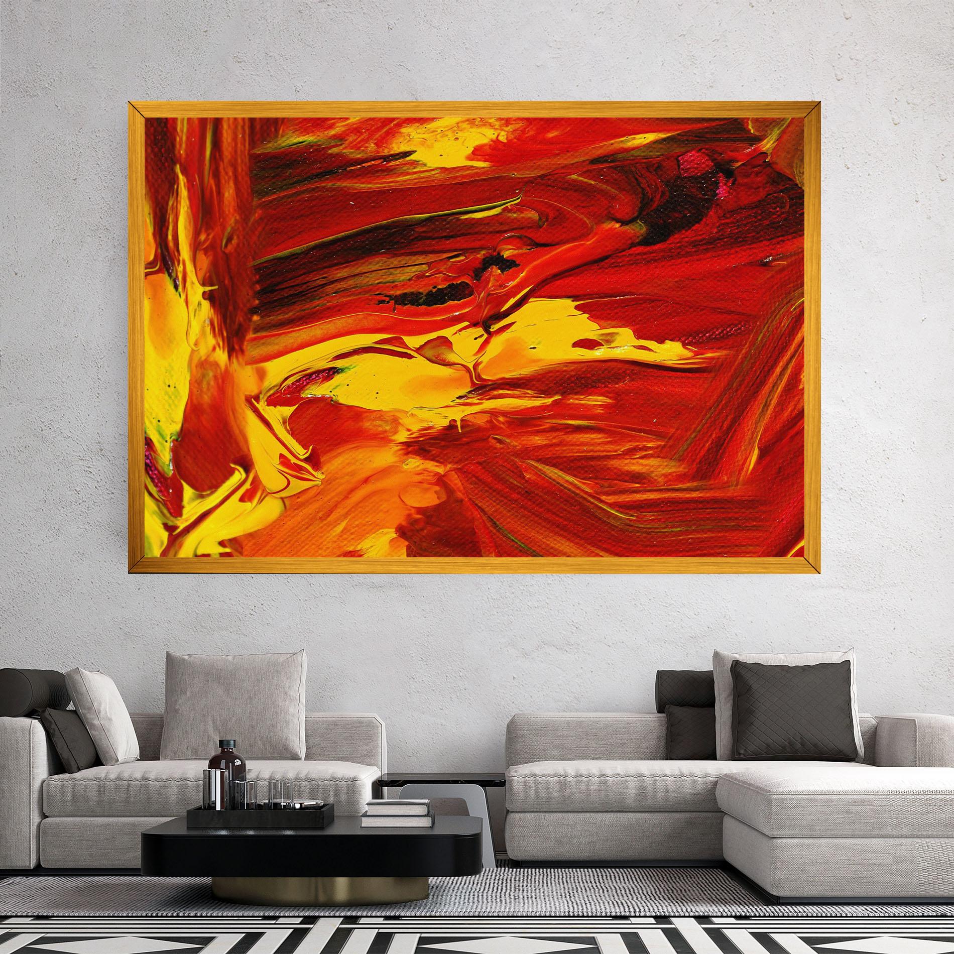 Tablou Canvas Fire Painting mockup 2