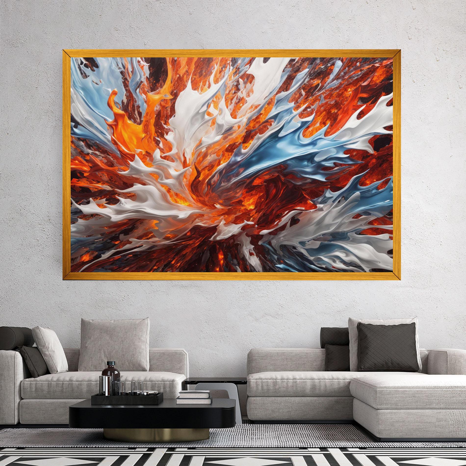 Tablou Canvas Flame Rase mockup 2