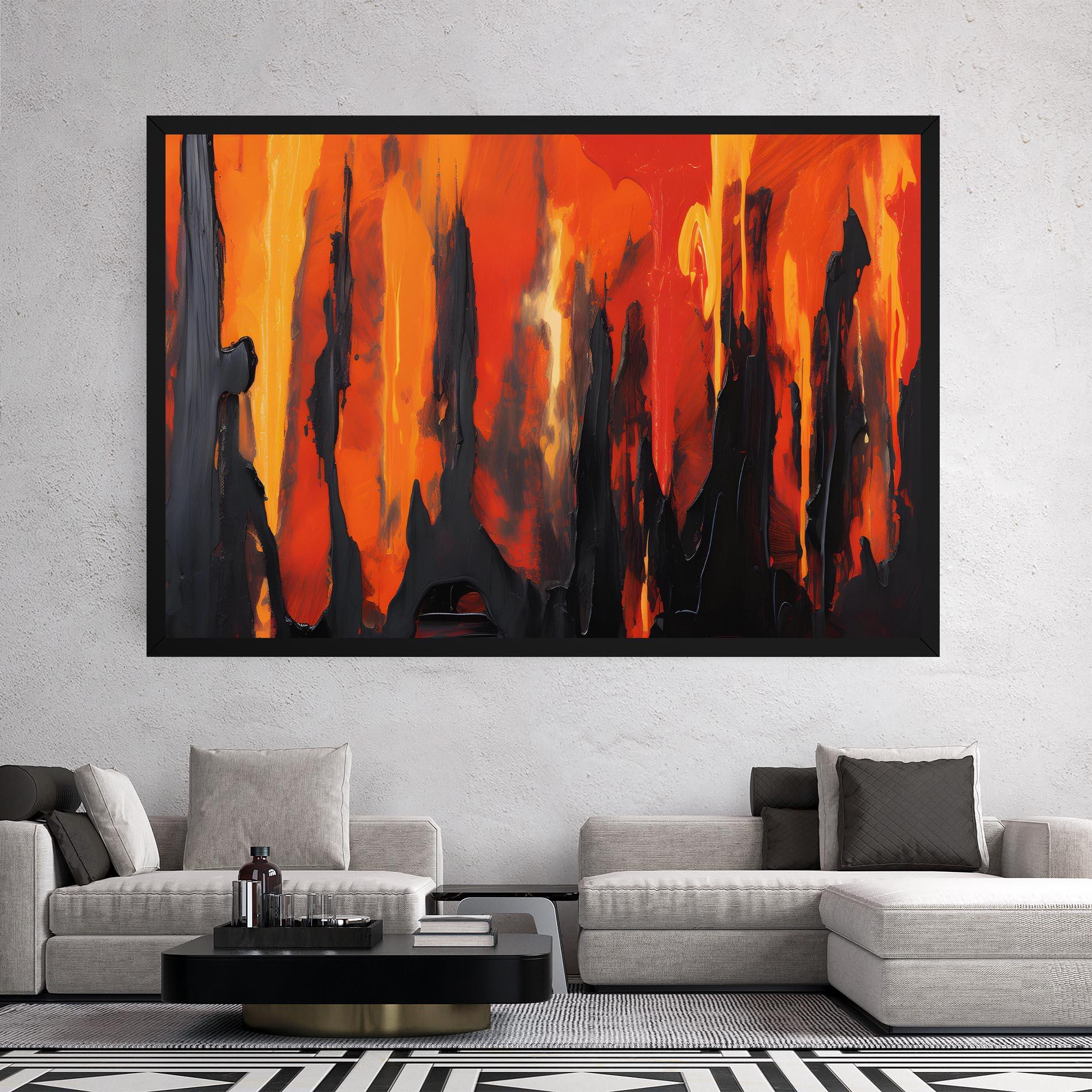 Tablou Canvas Abstract Fire Art mockup 2