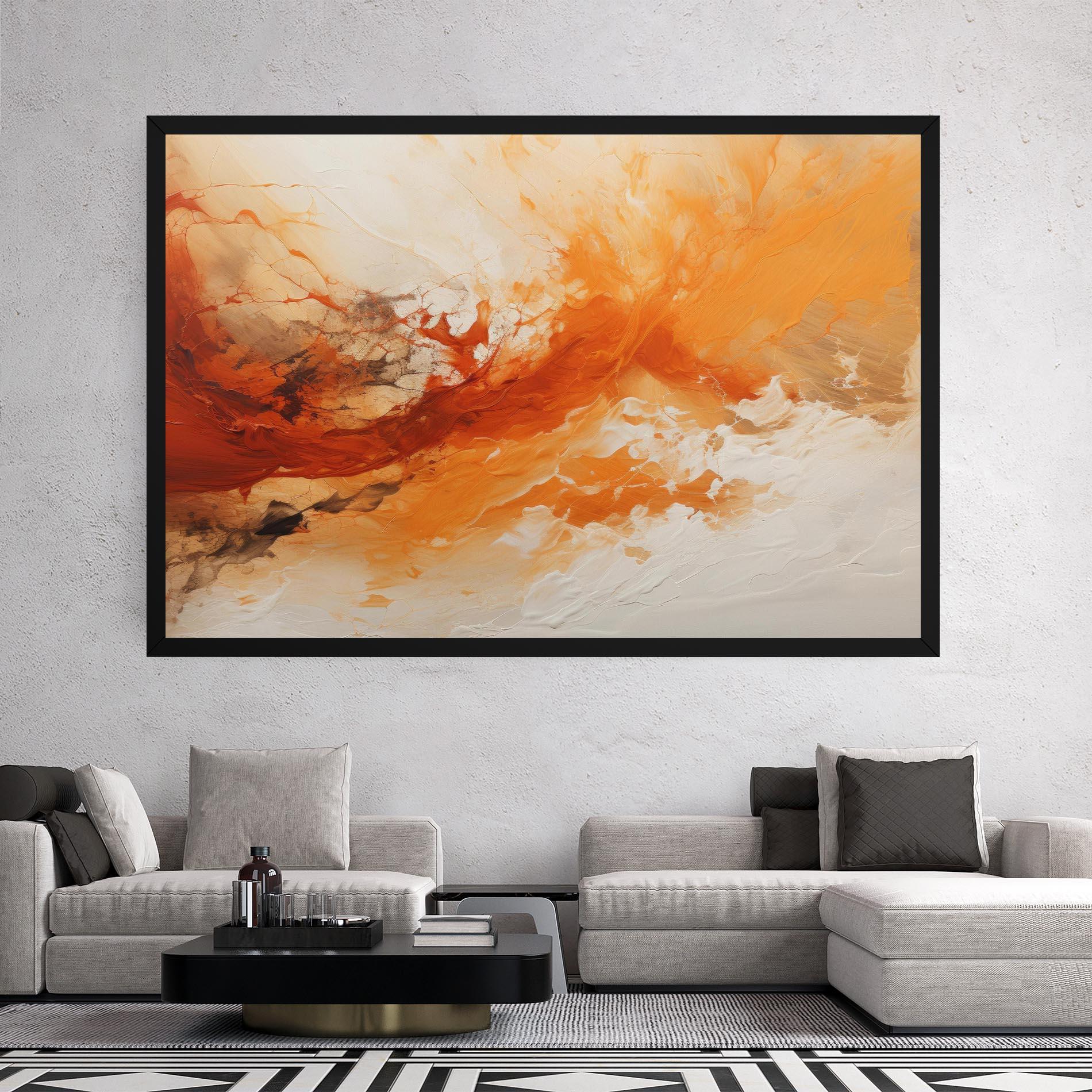 Tablou Canvas Abstract Fire Painting mockup 2