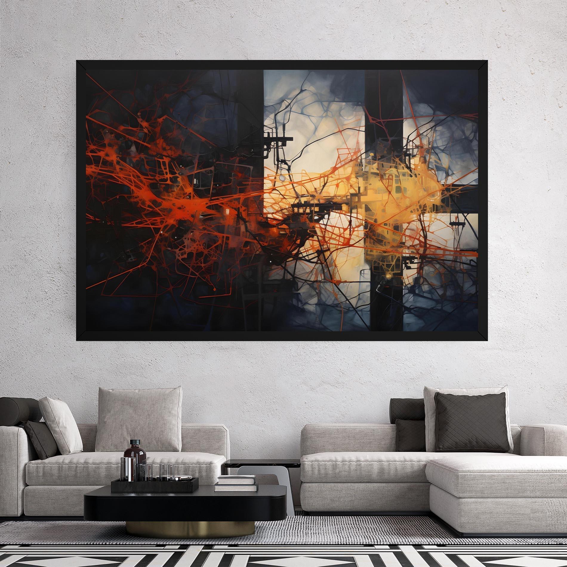 Tablou Canvas Abstract Fire Style mockup 2