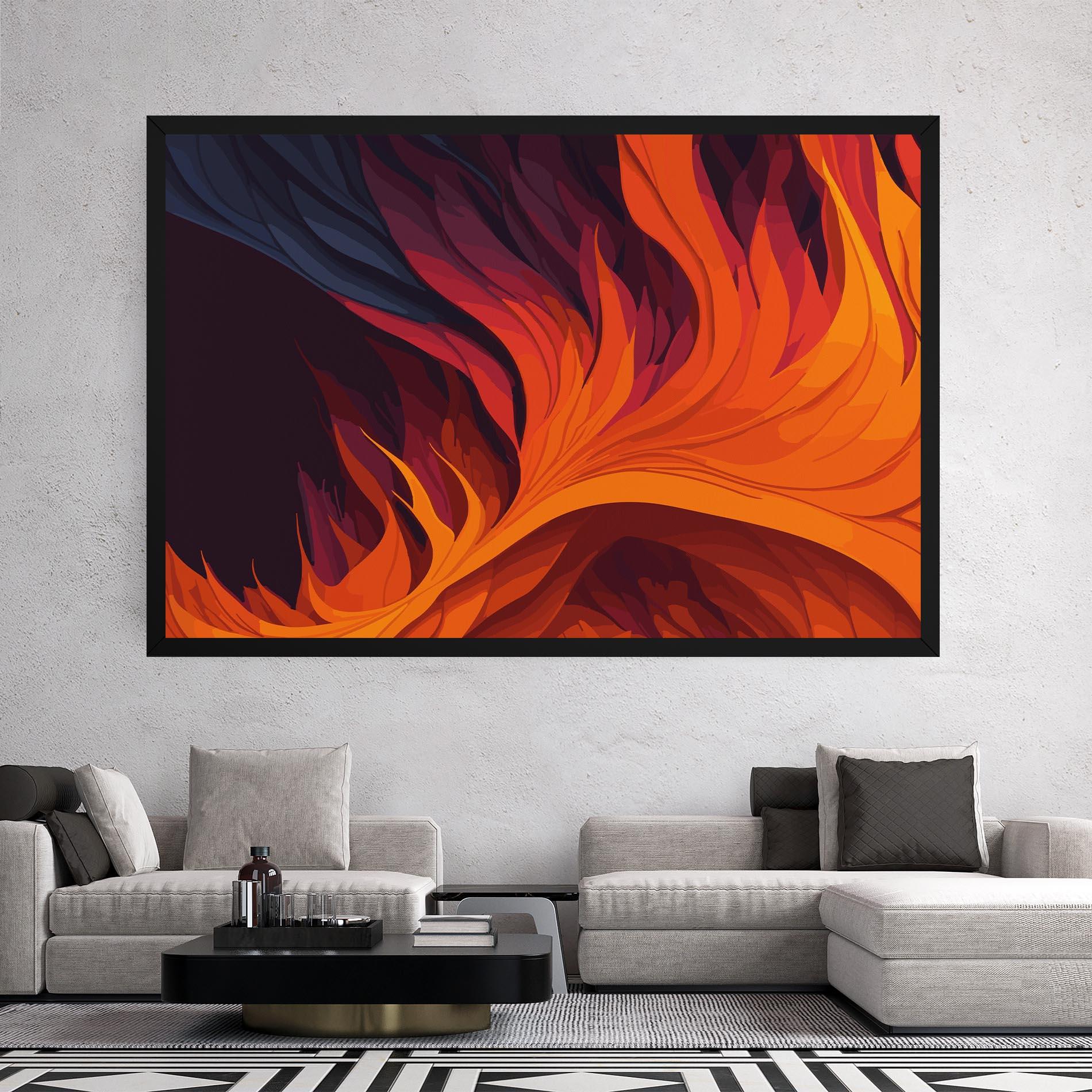 Tablou Canvas Artistic Fire mockup 2