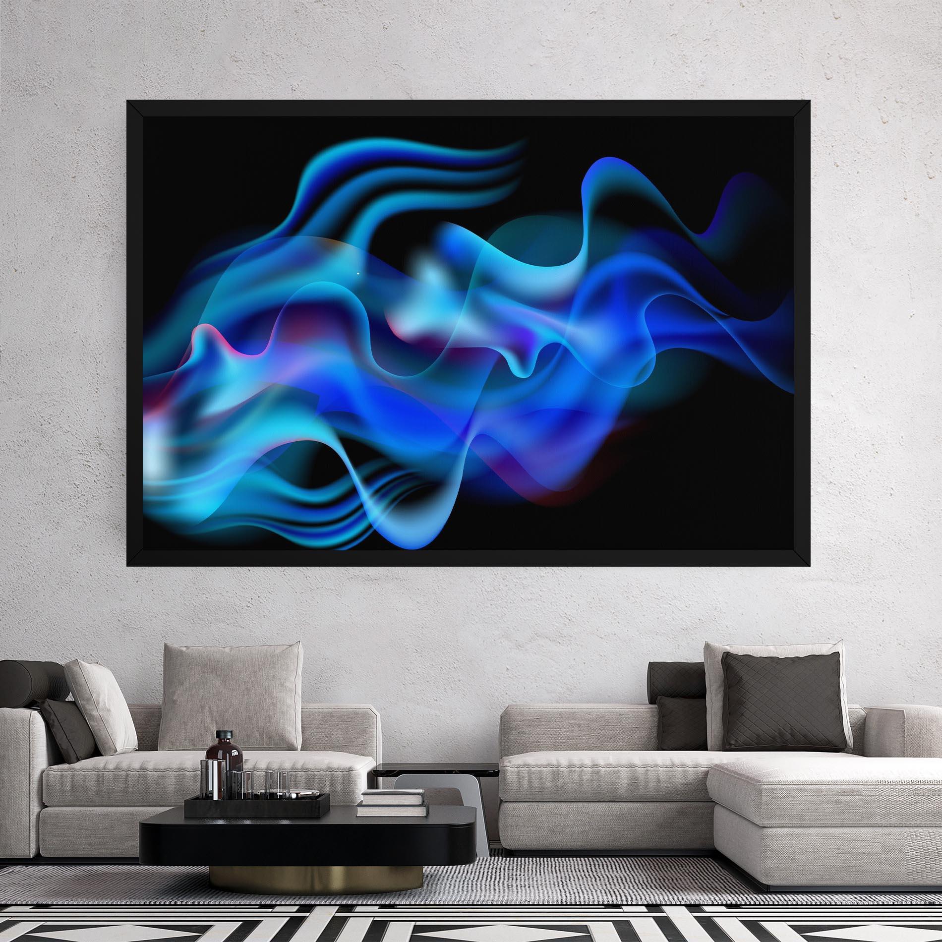 Tablou Canvas Blue Fire mockup 2