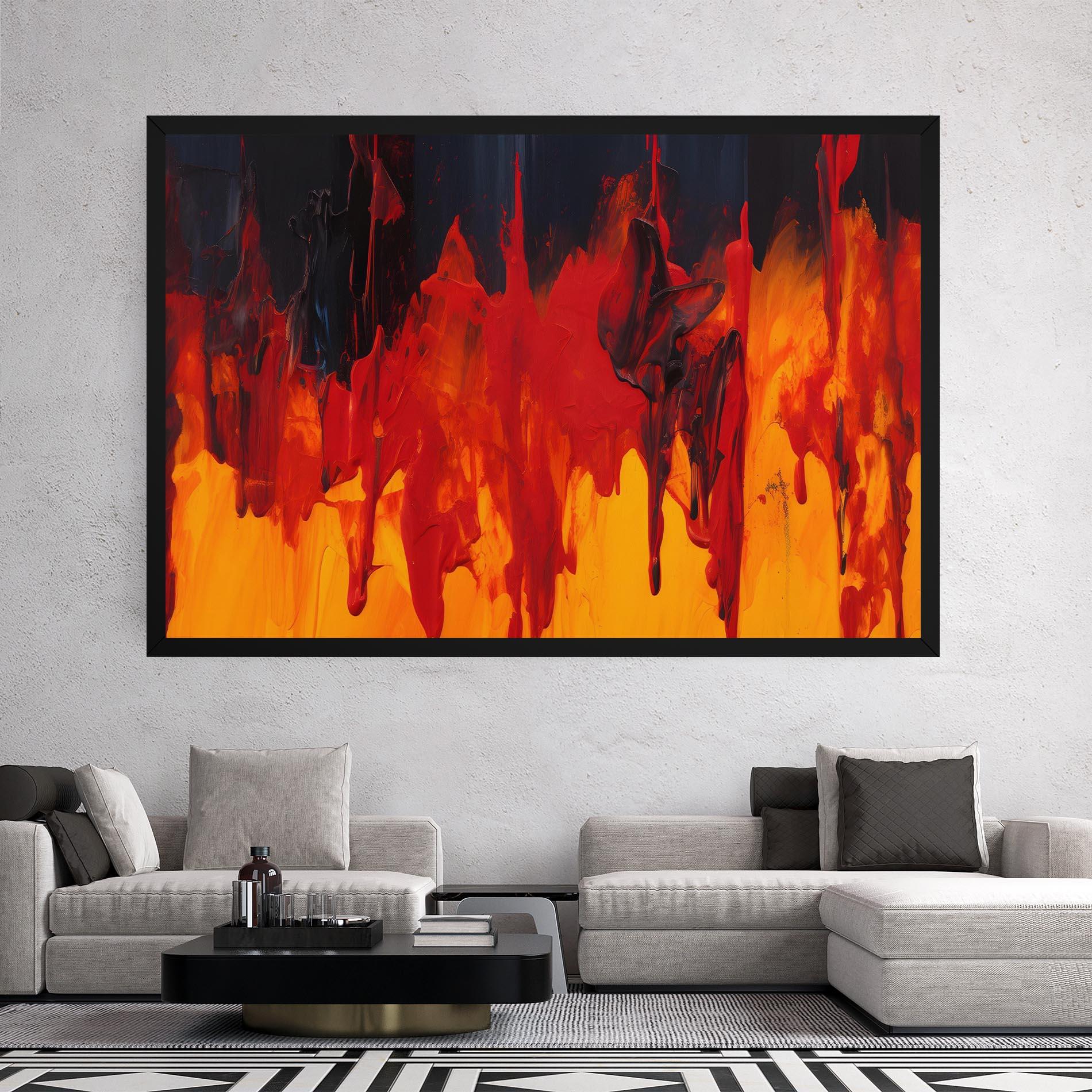 Tablou Canvas Colorful Fire Art mockup 2