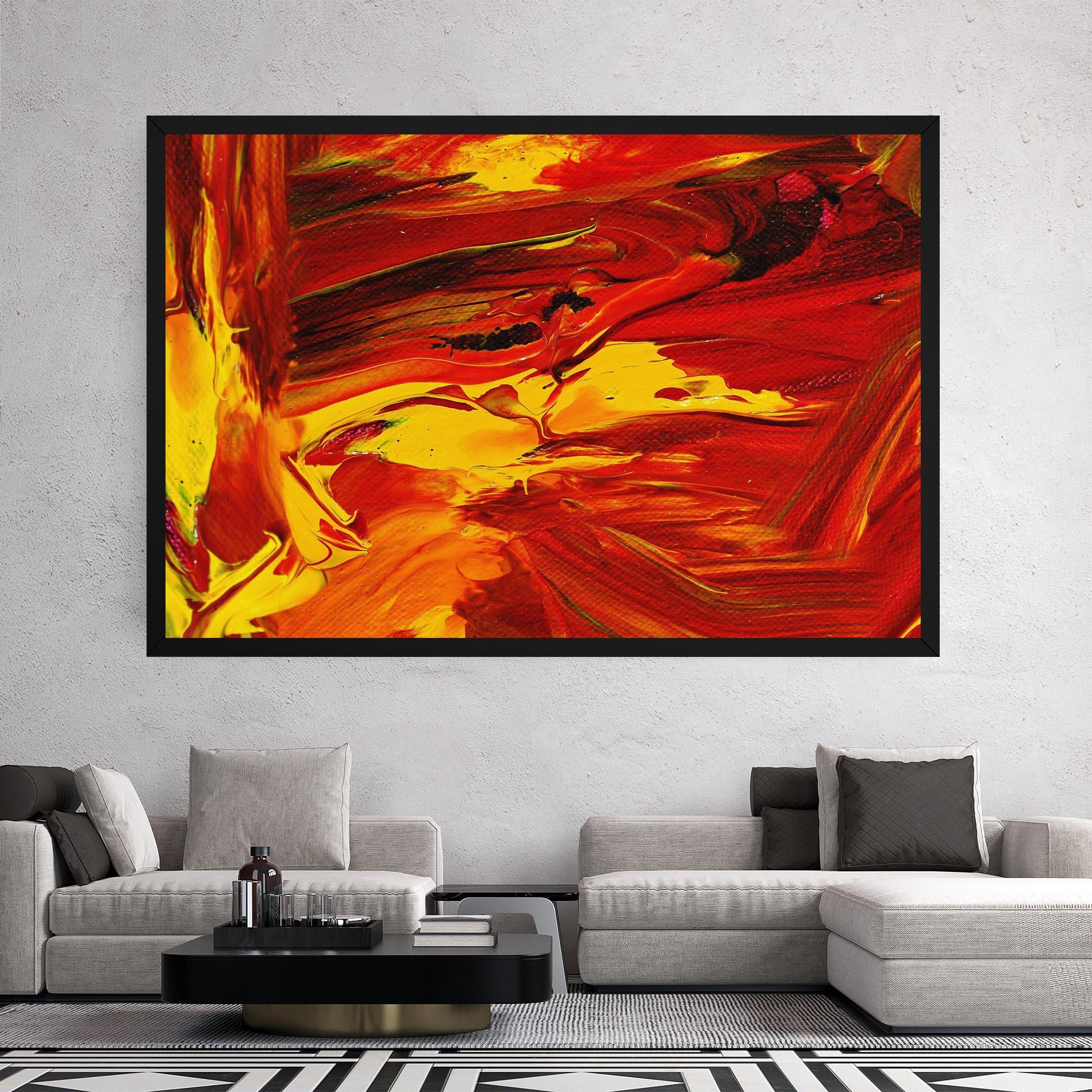 Tablou Canvas Fire Painting mockup 2