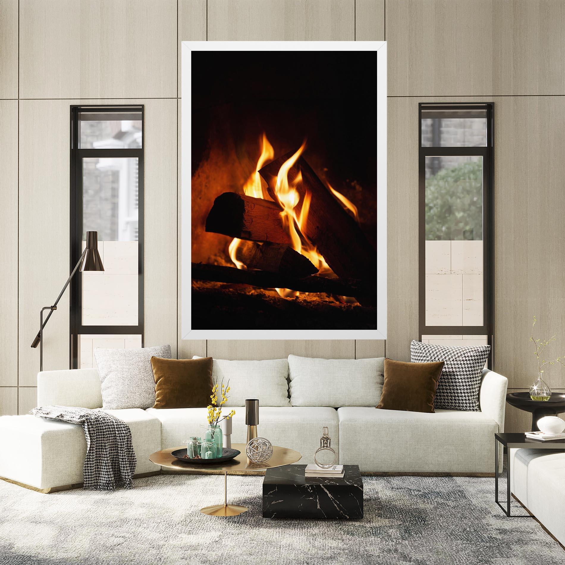 Tablou Canvas Fire Wood View mockup 2