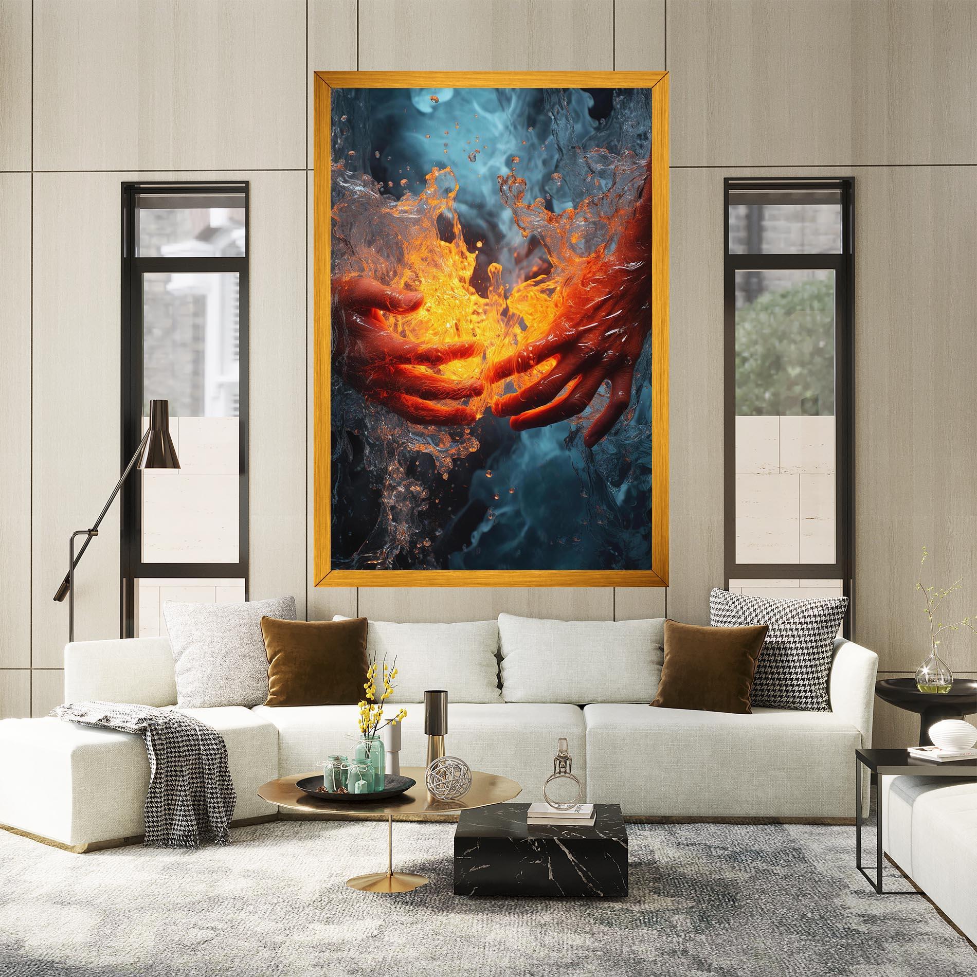 Tablou Canvas Fire Water mockup 2