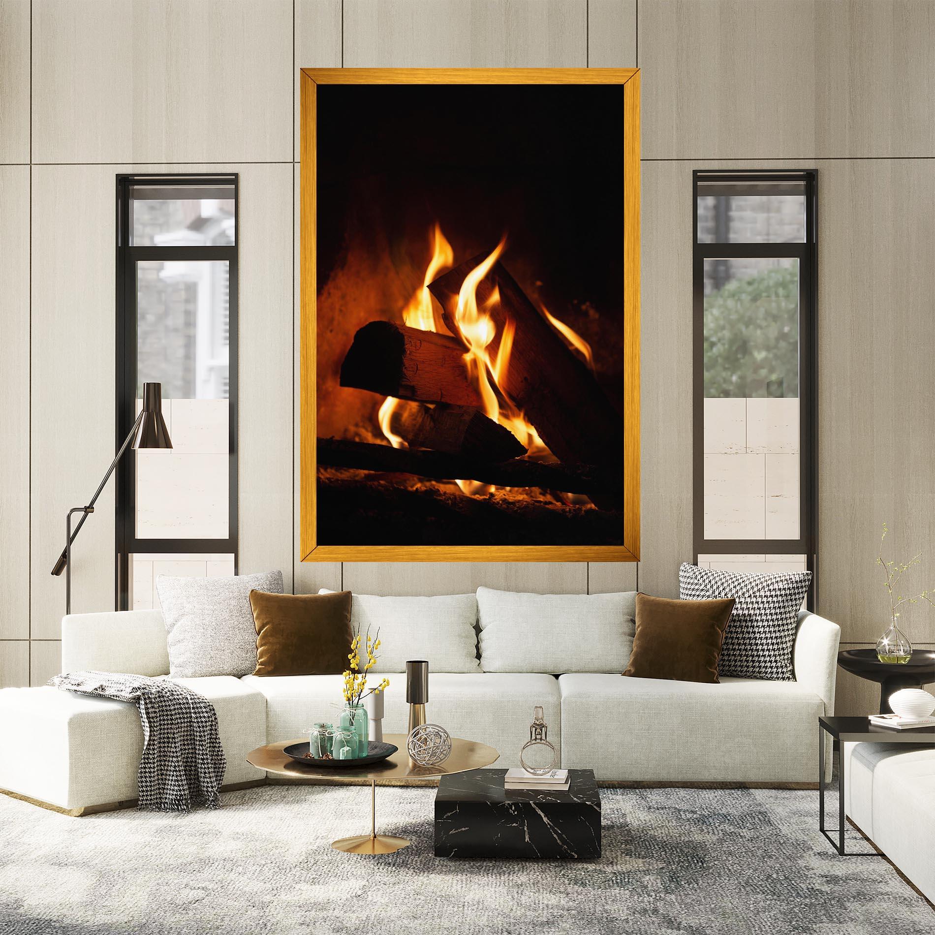 Tablou Canvas Fire Wood View mockup 2