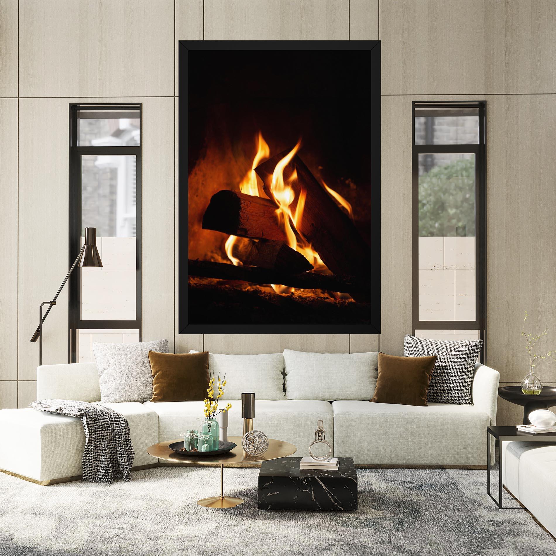 Tablou Canvas Fire Wood View mockup 2