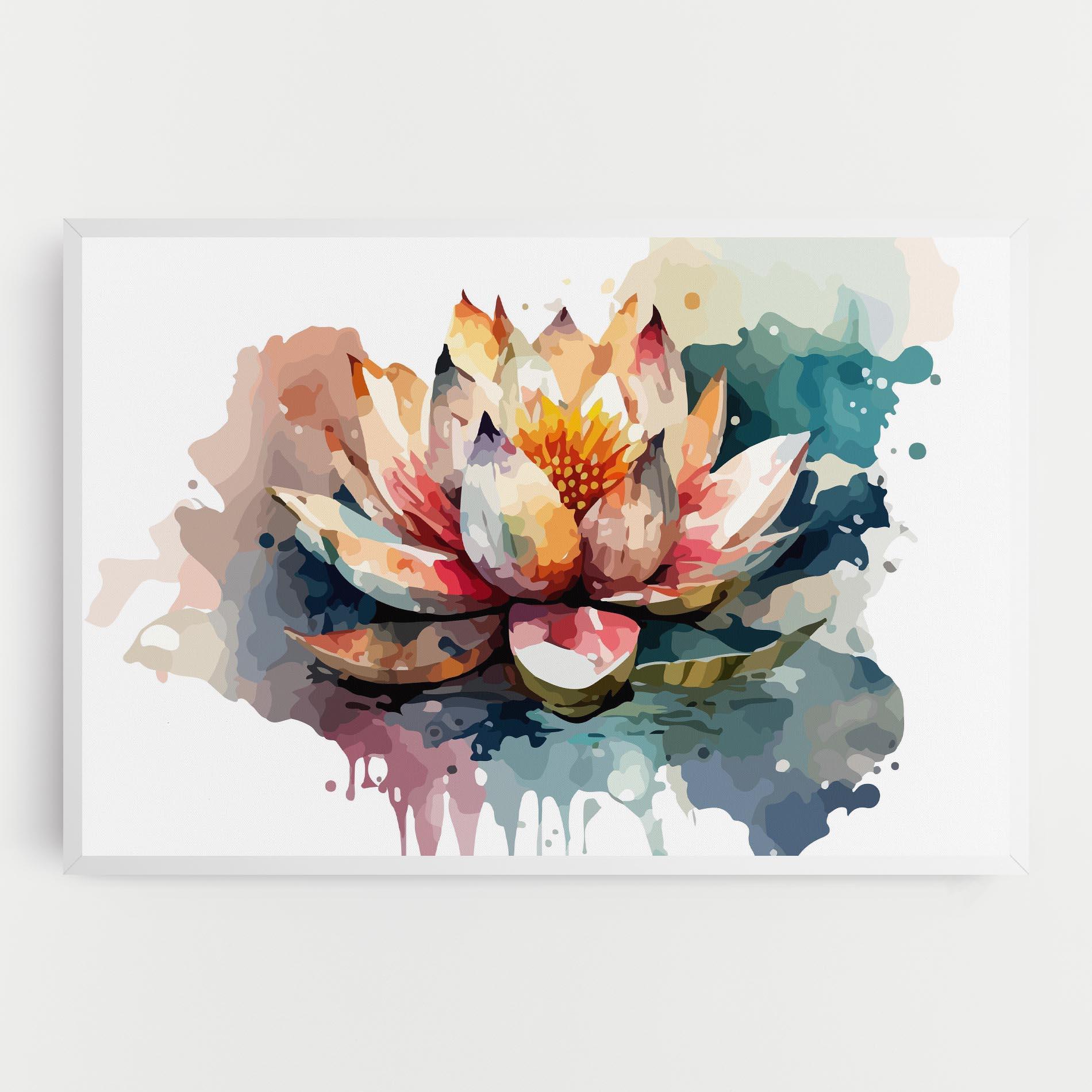 Tablou Canvas Colorful Lotus Art mockup 0