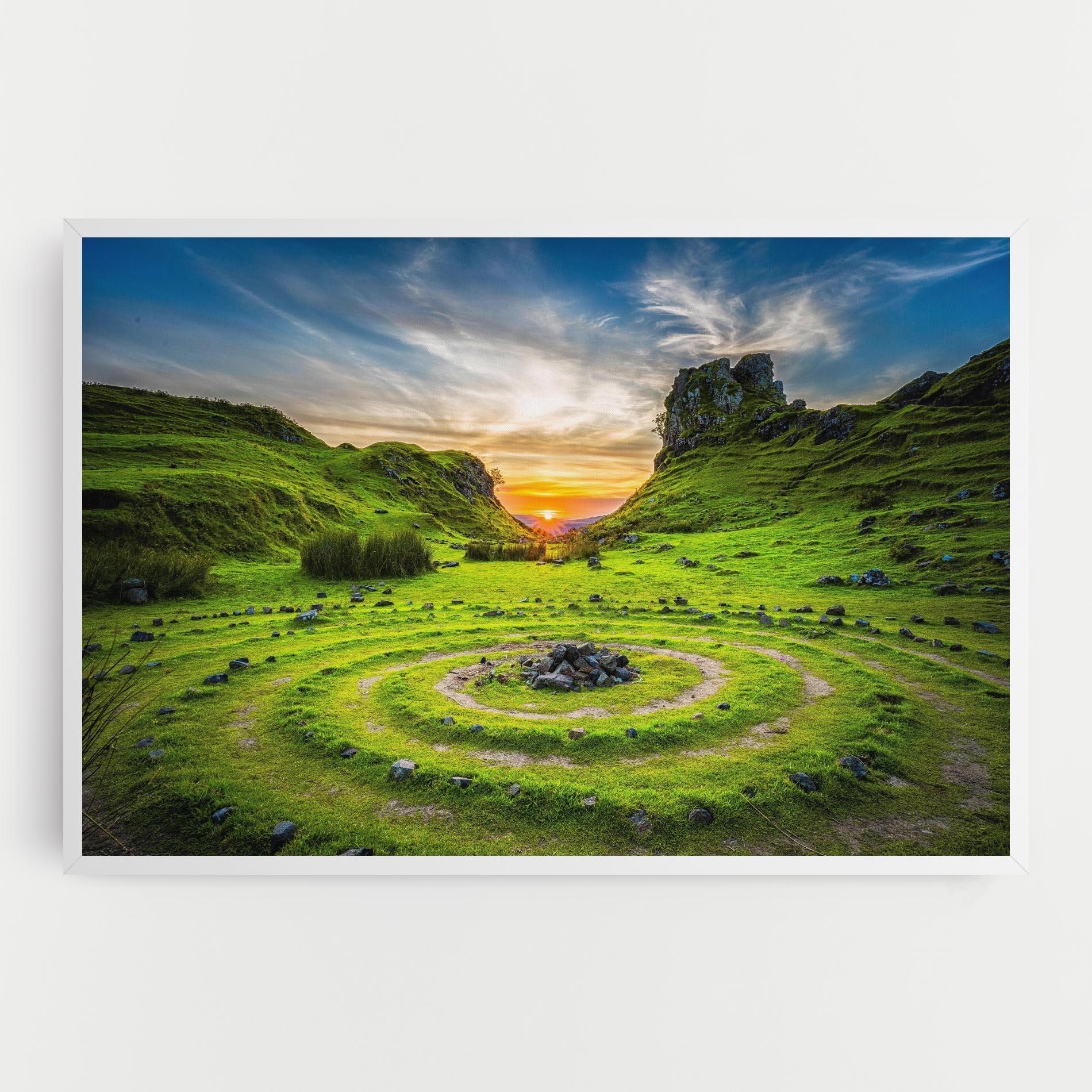 Tablou Canvas Green Circle Nature mockup 0
