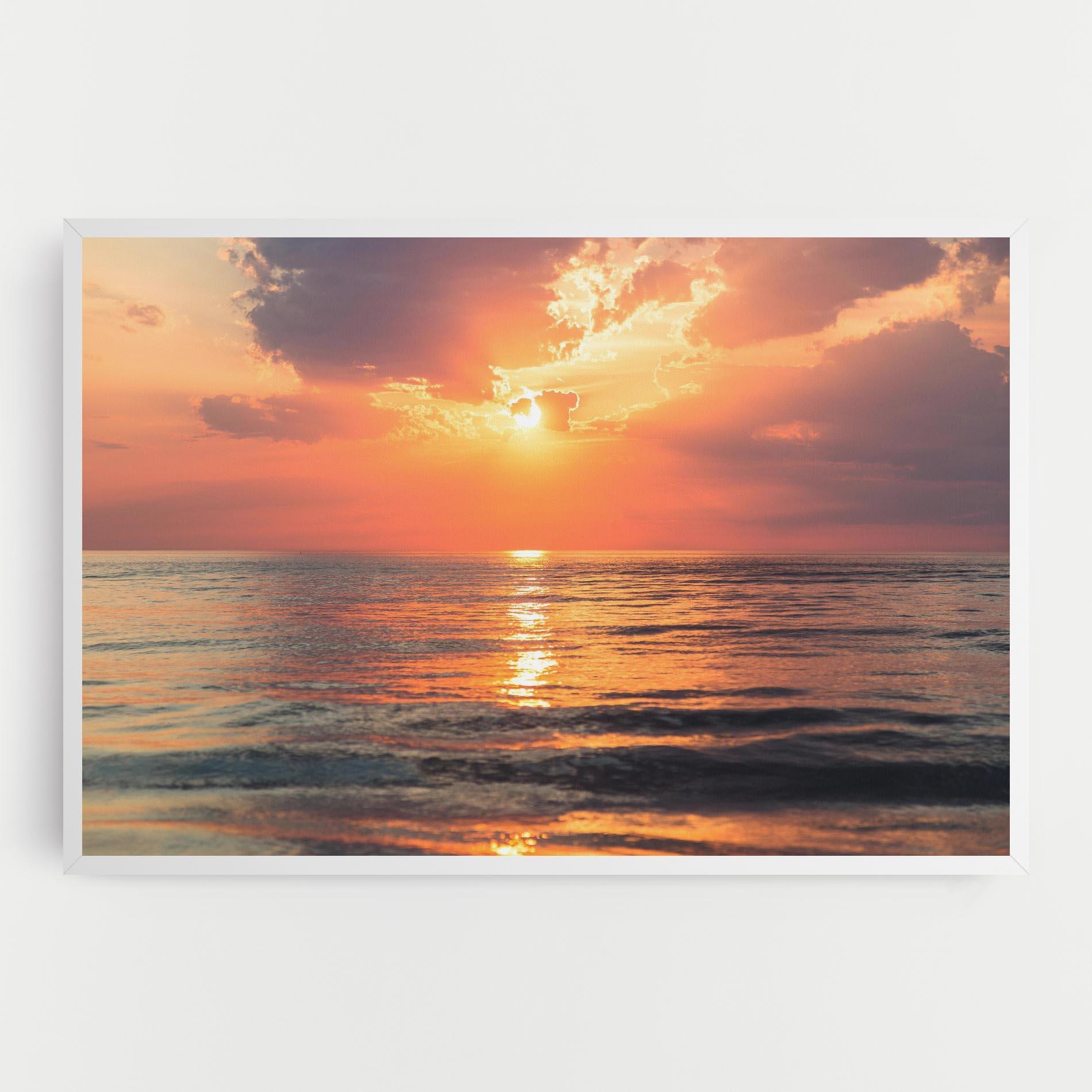 Tablou Canvas Orange Sunrise Cloud mockup 0
