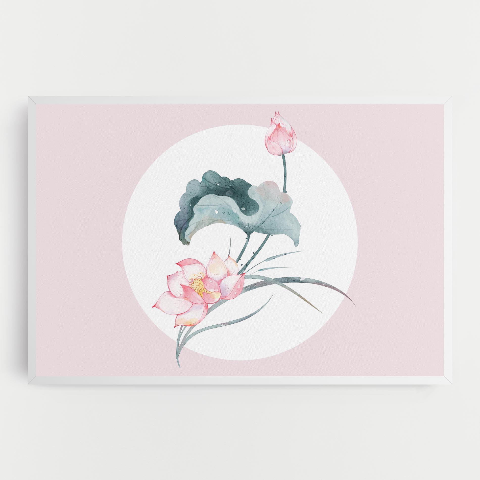 Tablou Canvas Pink Pastel Flower mockup 0