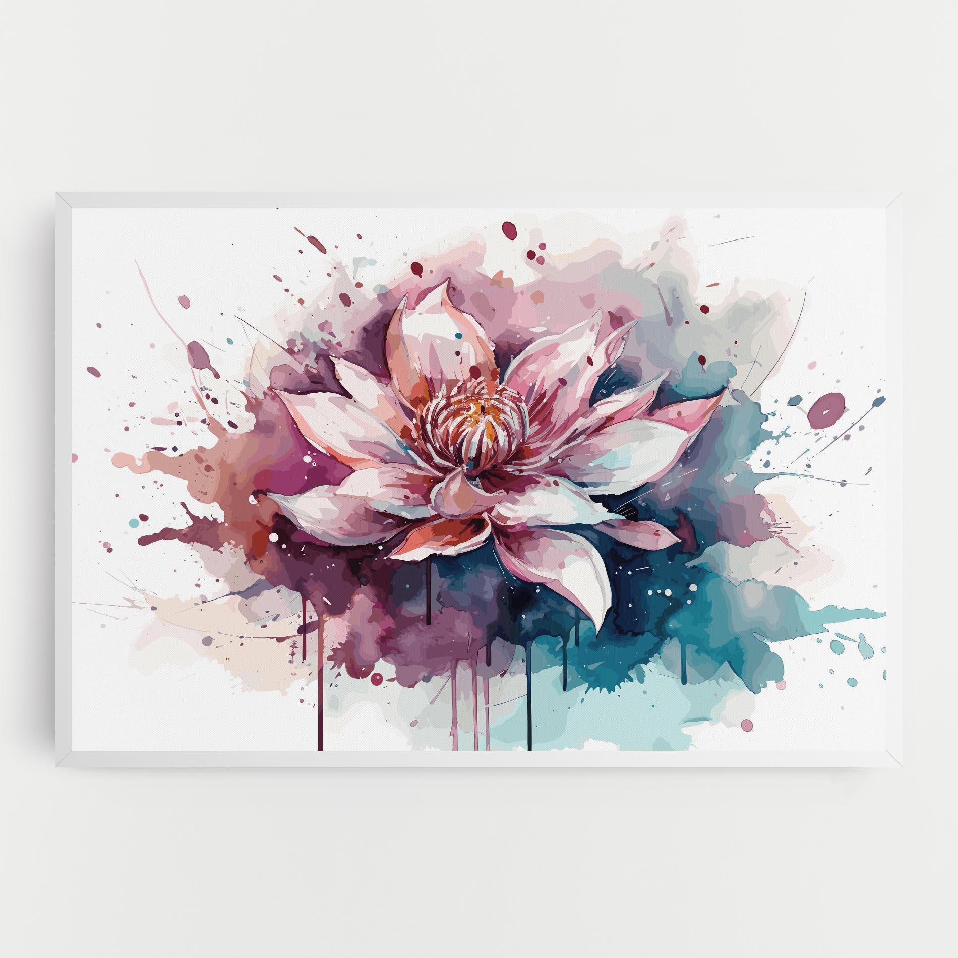 Tablou Canvas Pretty Pink Lotus Art mockup 0