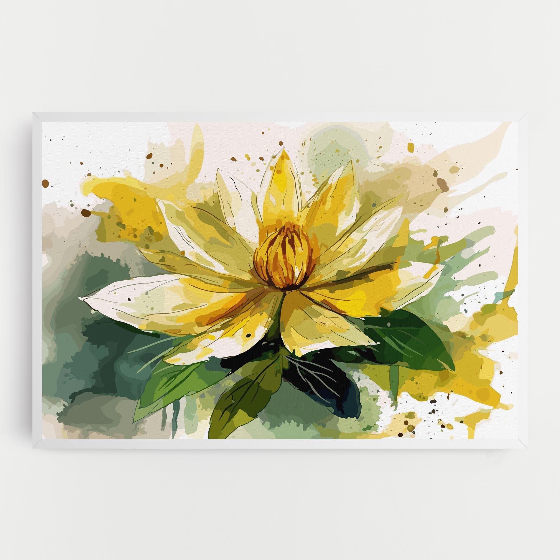 Tablou Canvas Yellow Flower Nature mockup 0