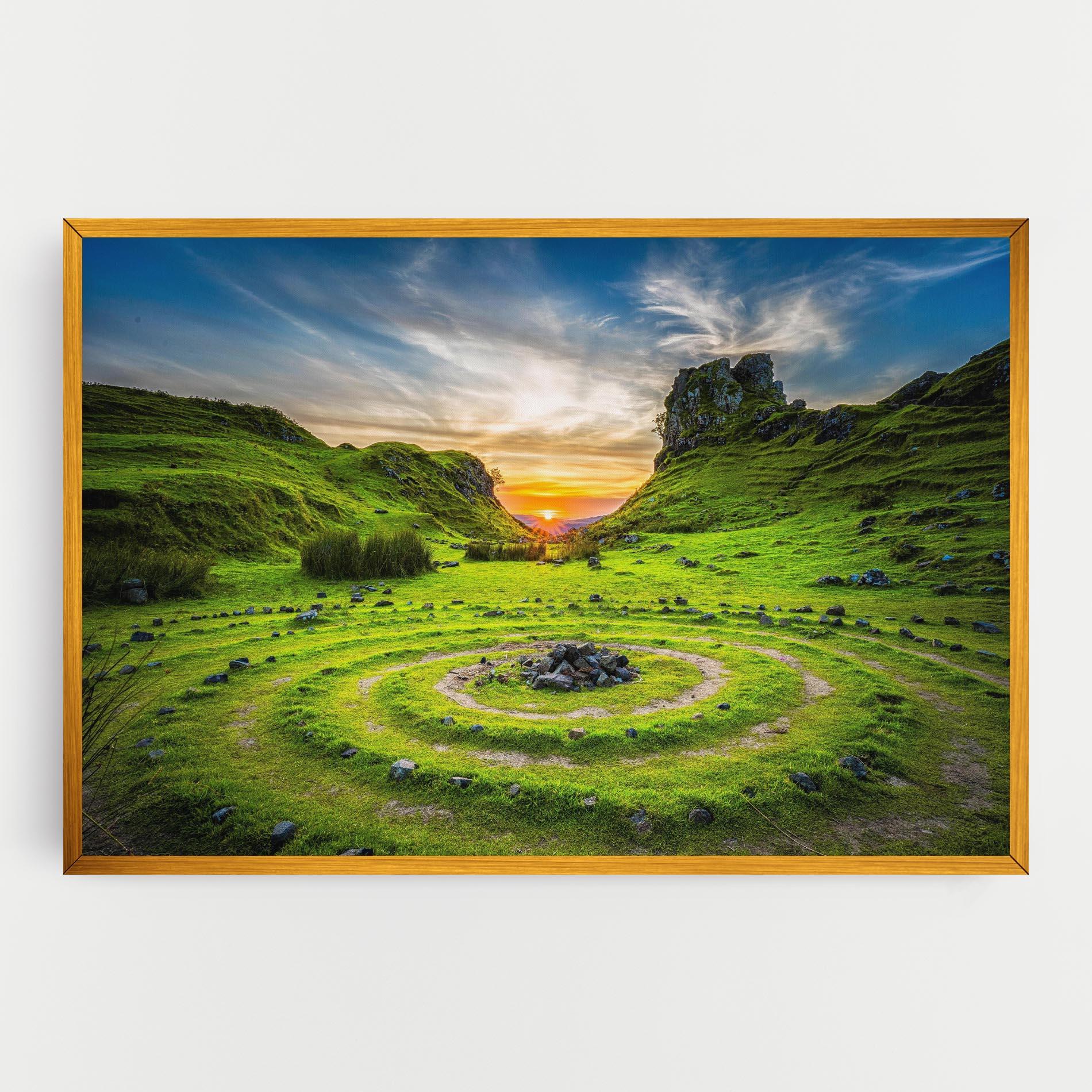 Tablou Canvas Green Circle Nature mockup 0