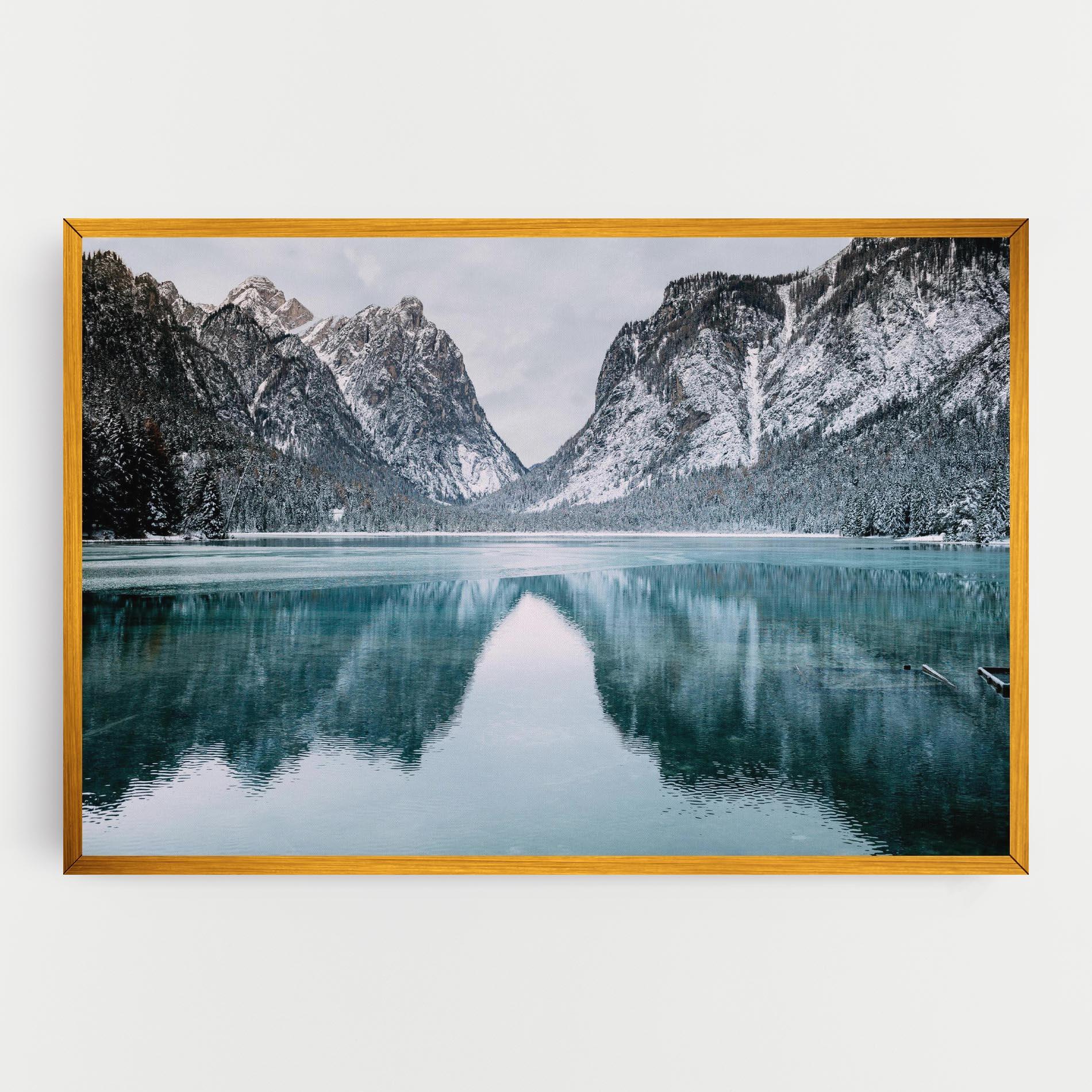 Tablou Canvas Lake Reflection Mountain mockup 0