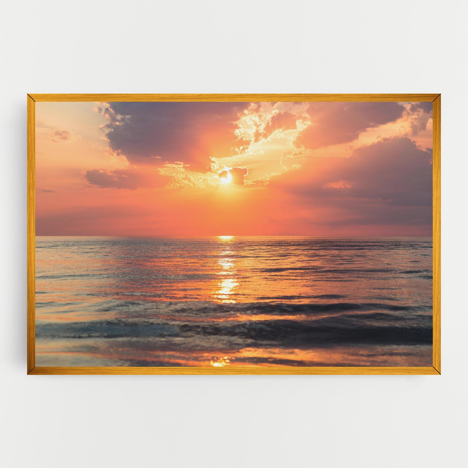 Tablou Canvas Orange Sunrise Cloud mockup 0