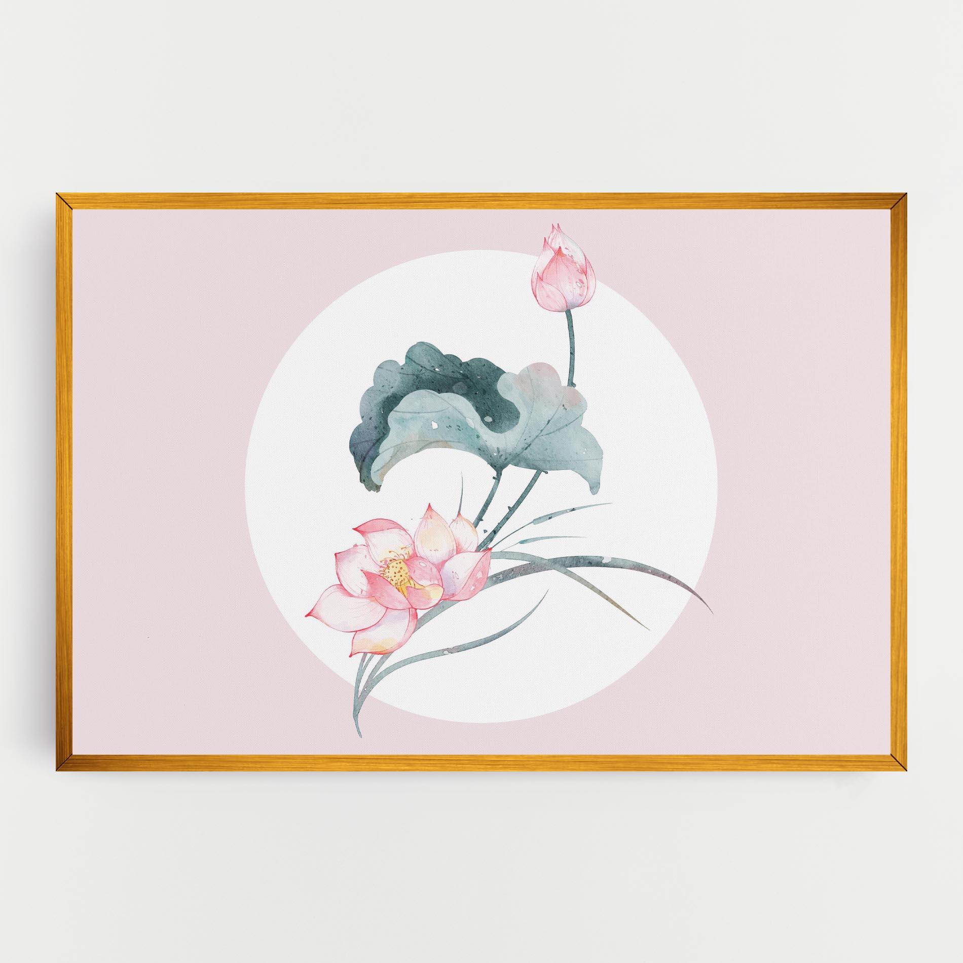 Tablou Canvas Pink Pastel Flower mockup 0