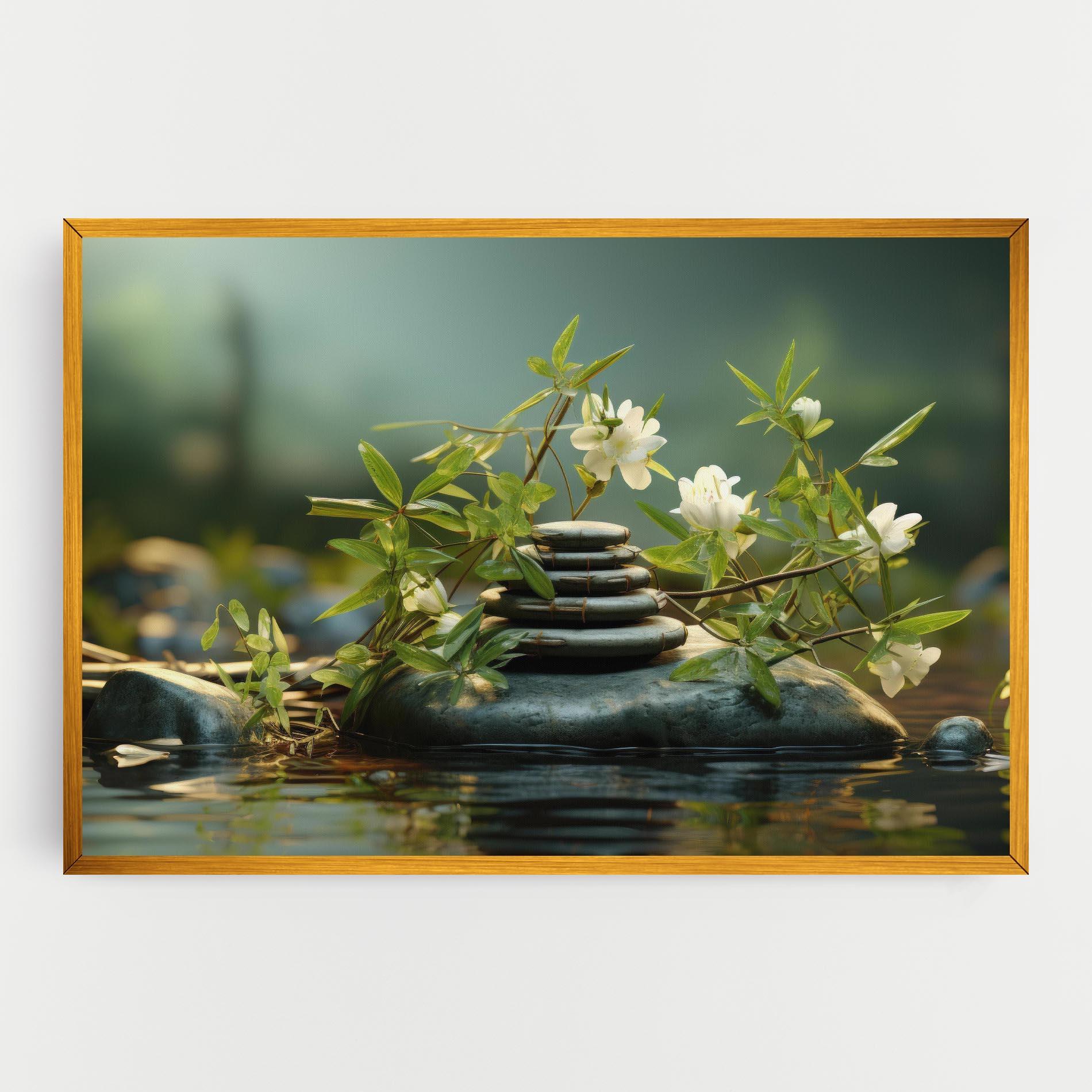 Tablou Canvas Rock Garden Pond mockup 0