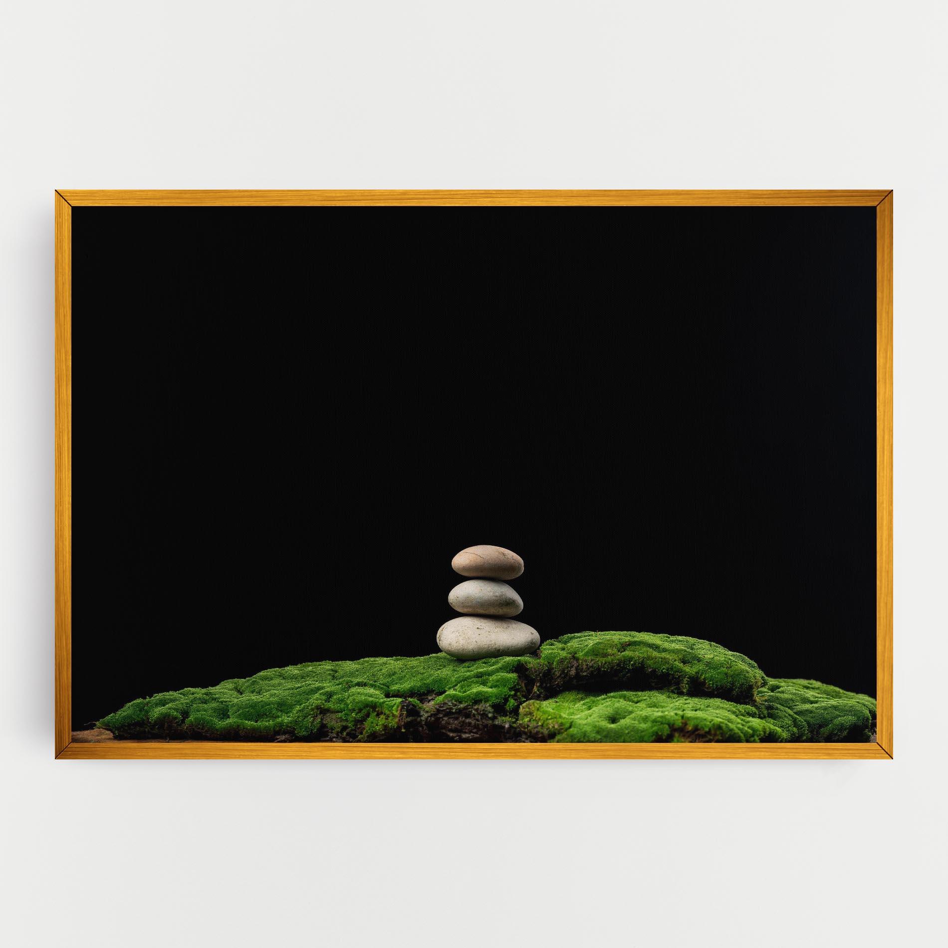 Tablou Canvas Three Stone Moss mockup 0