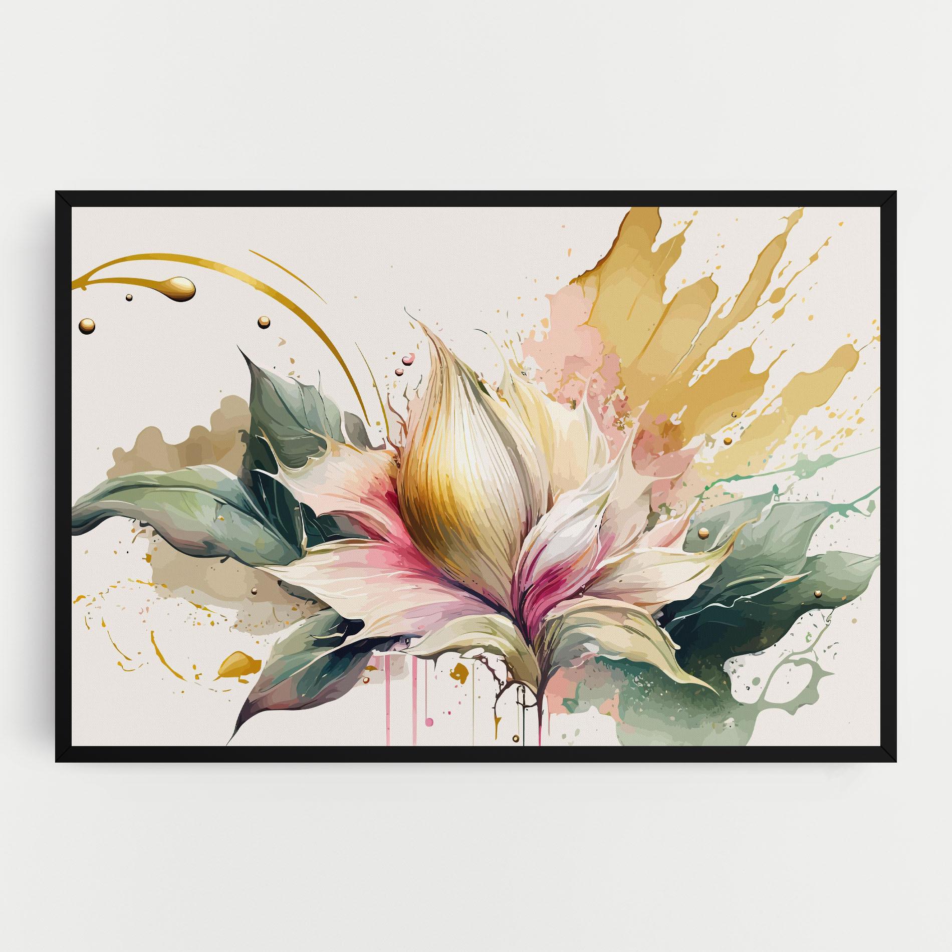 Tablou Canvas Cream Pink Nature mockup 0