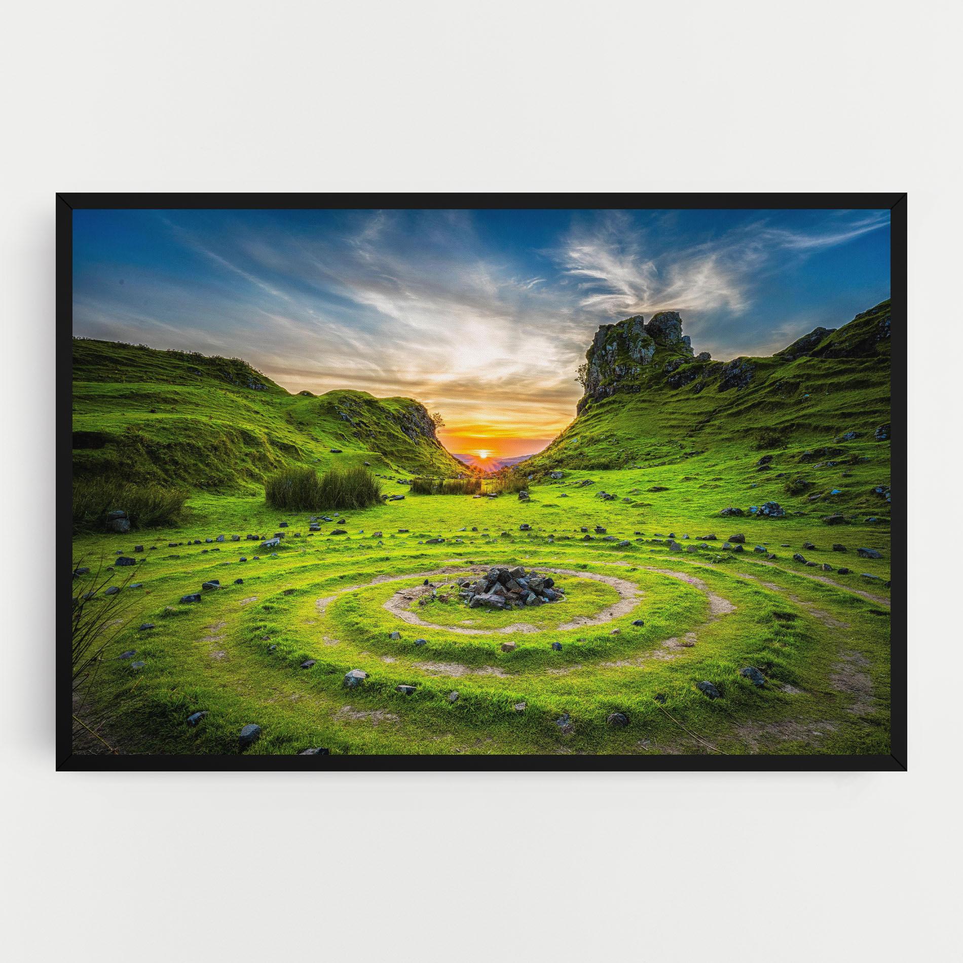 Tablou Canvas Green Circle Nature mockup 0