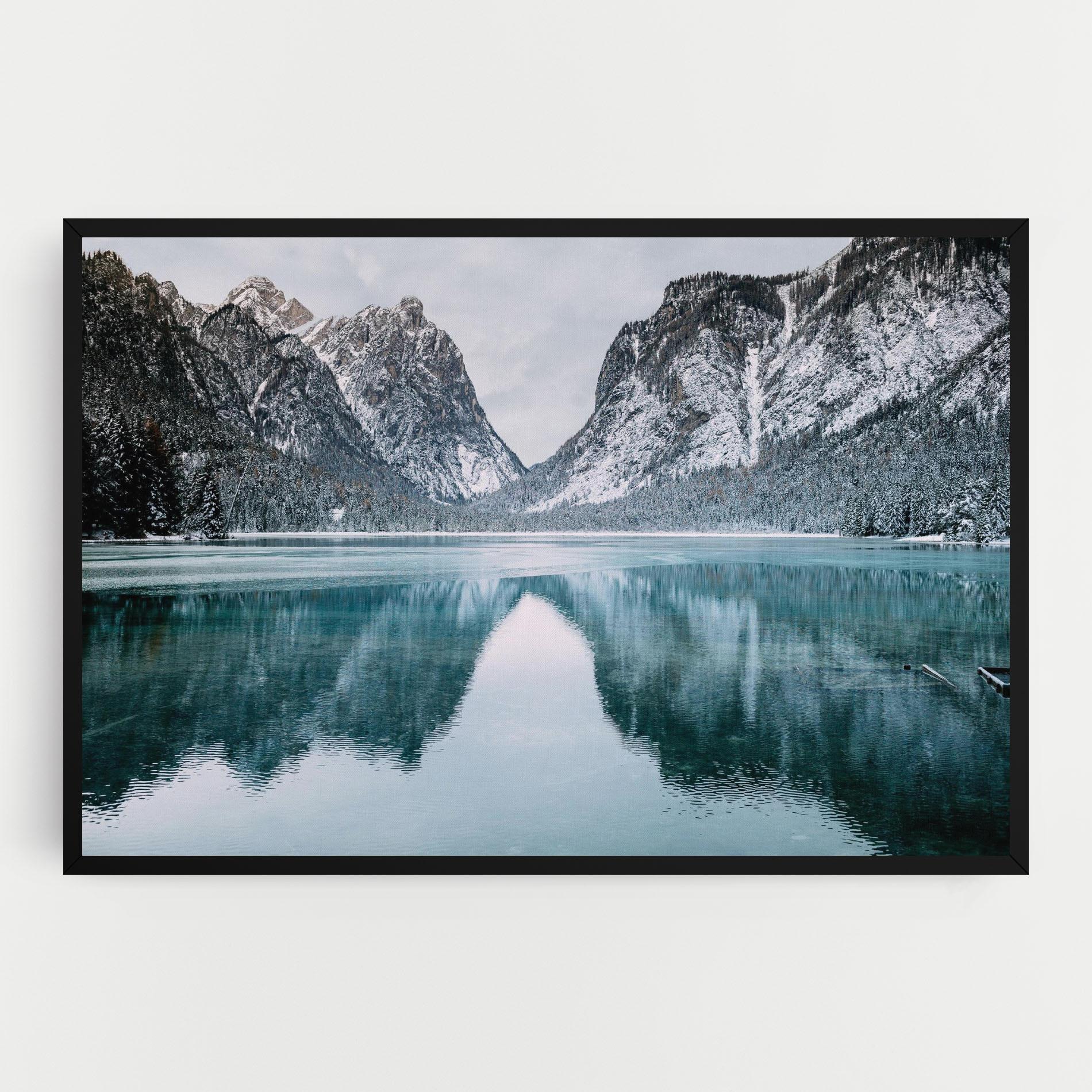 Tablou Canvas Lake Reflection Mountain mockup 0