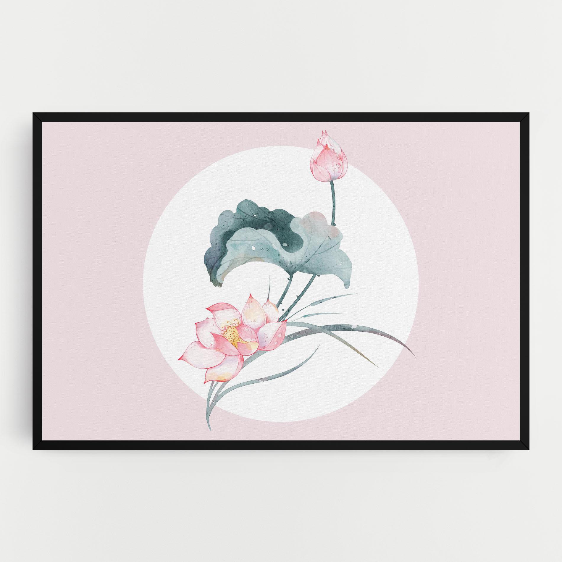 Tablou Canvas Pink Pastel Flower mockup 0