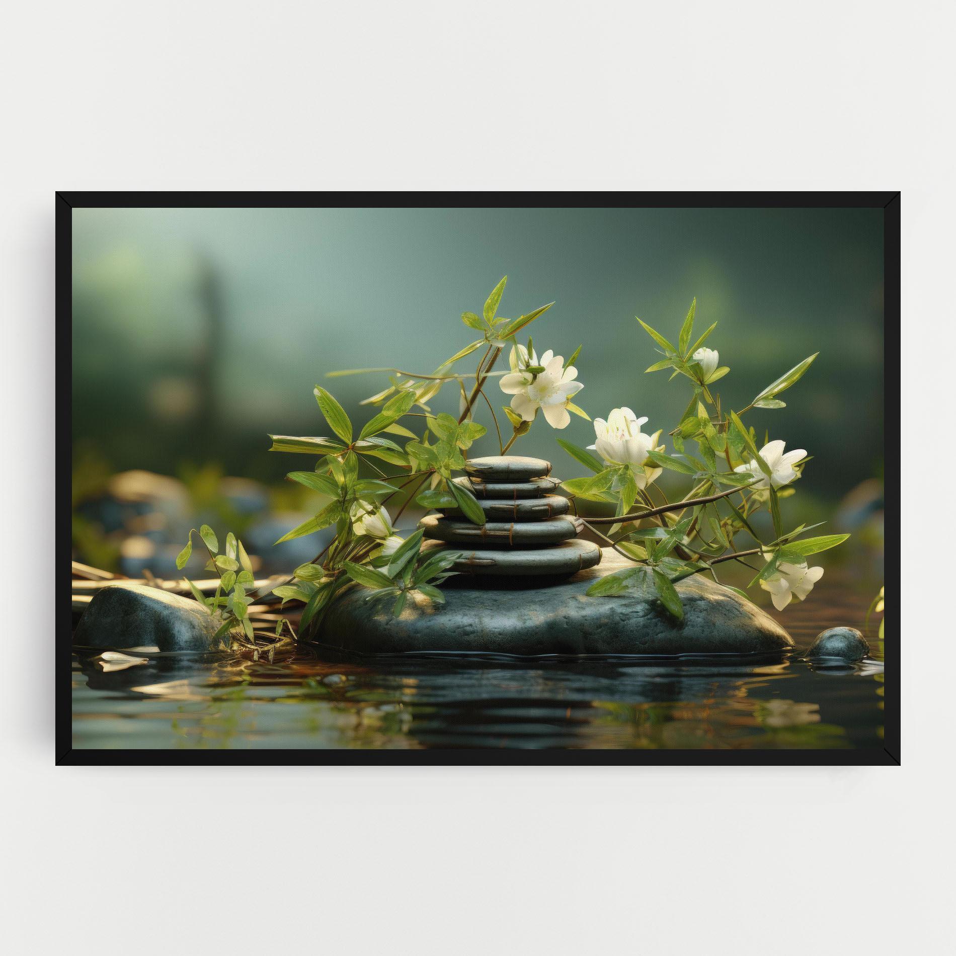 Tablou Canvas Rock Garden Pond mockup 0