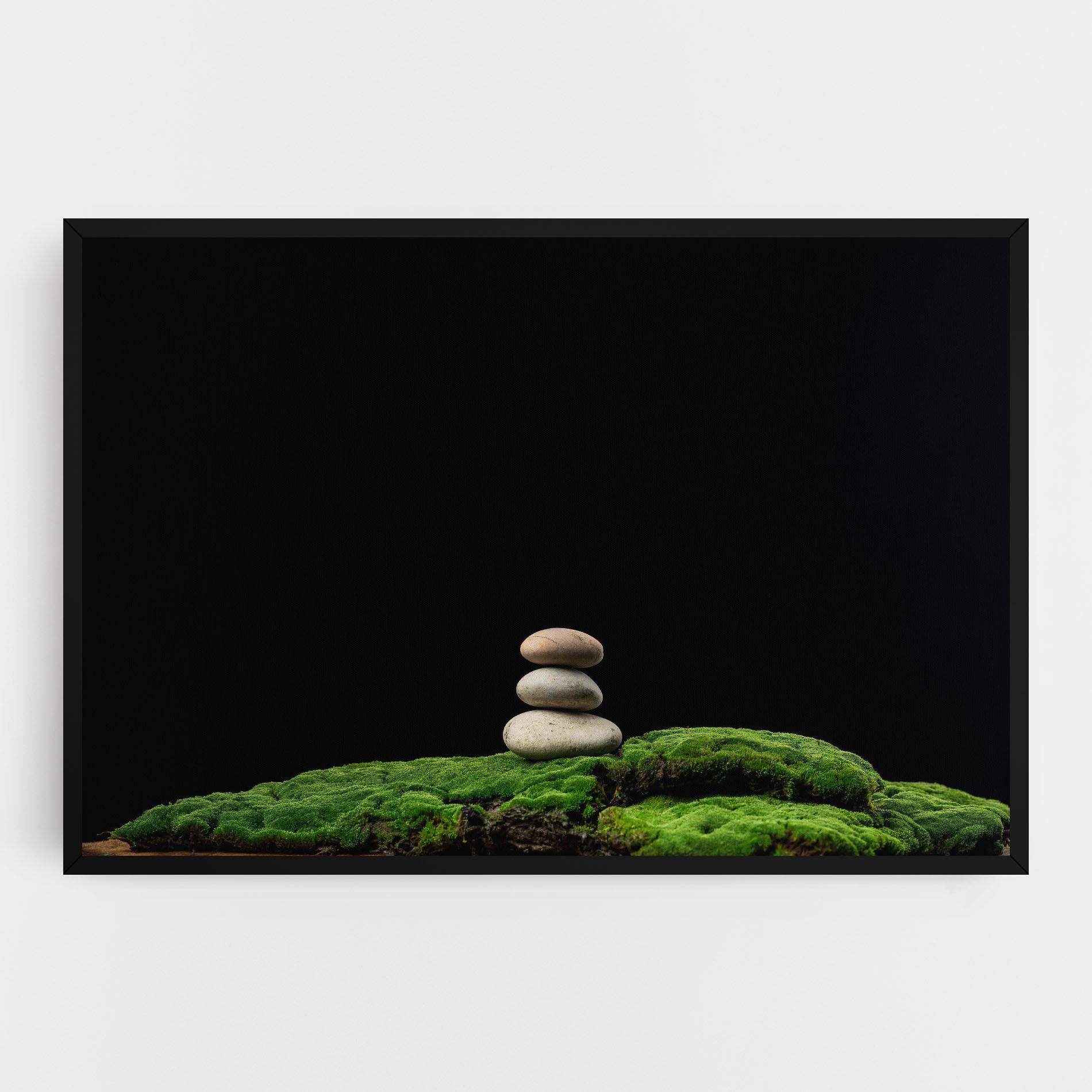 Tablou Canvas Three Stone Moss mockup 0