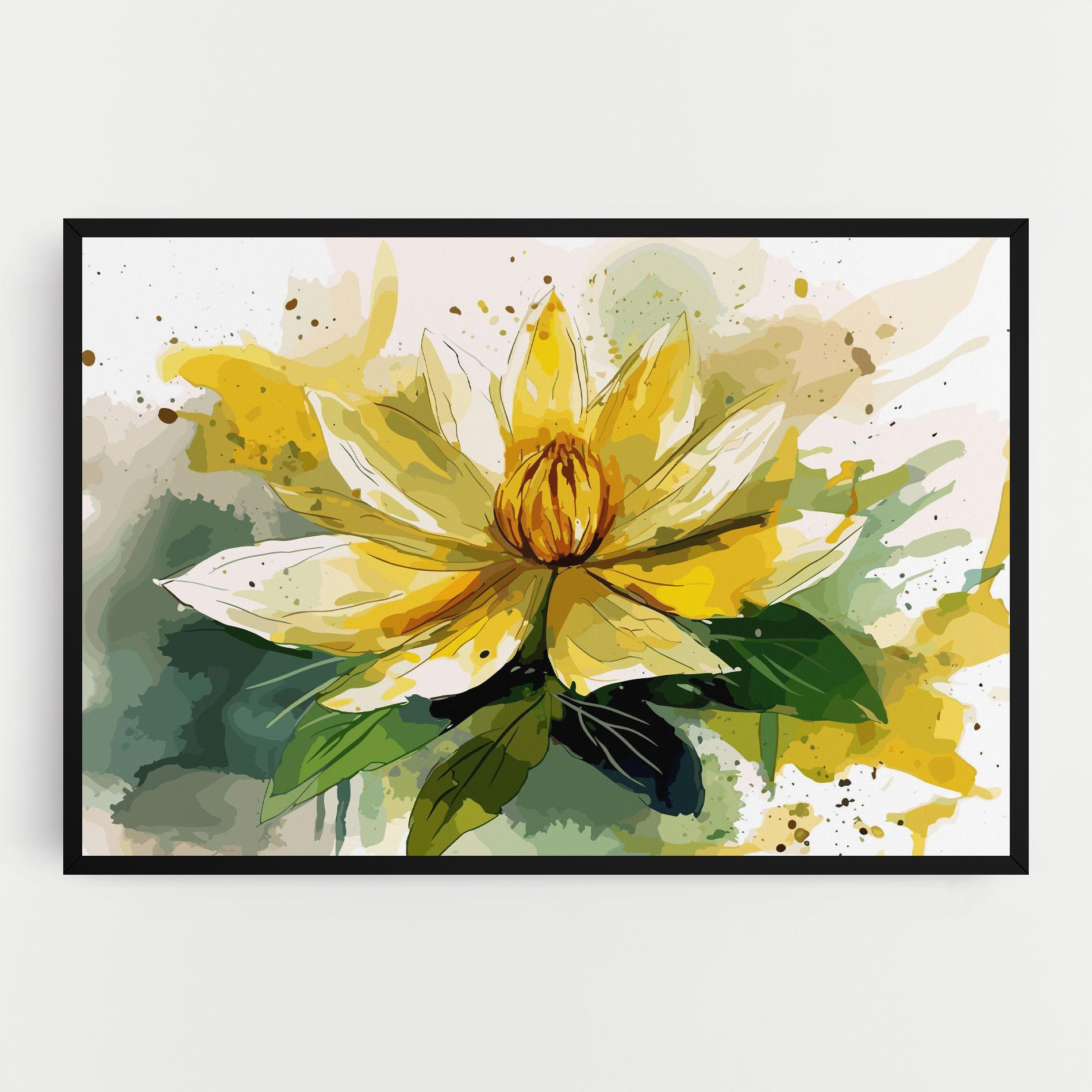 Tablou Canvas Yellow Flower Nature mockup 0
