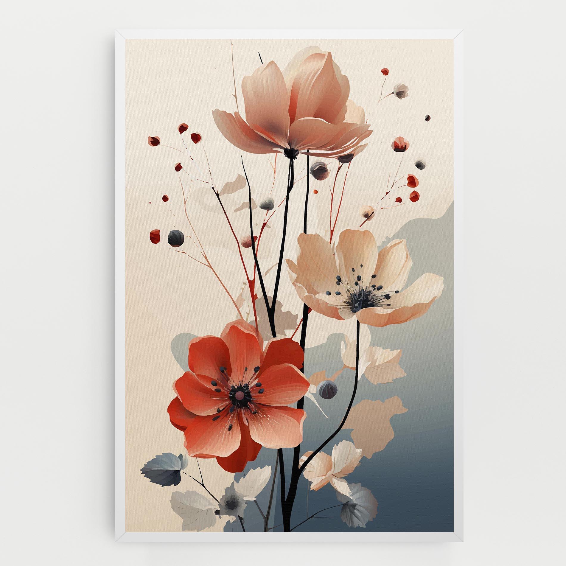 Tablou Canvas Cream Flower Nature mockup 0