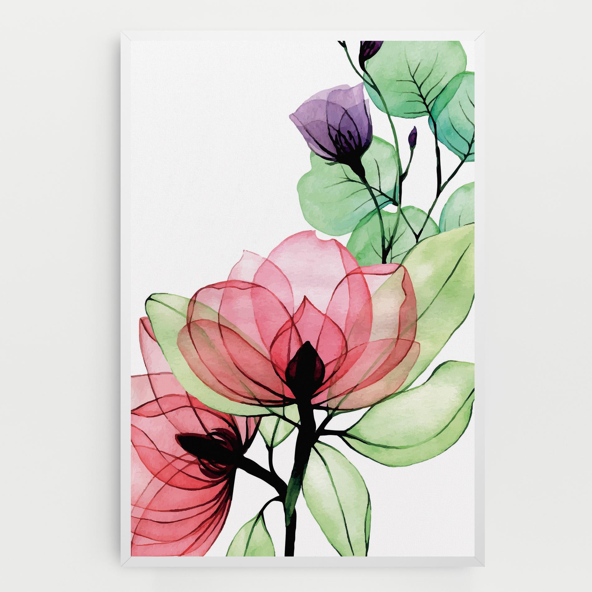 Tablou Canvas Pink Green Nature mockup 0