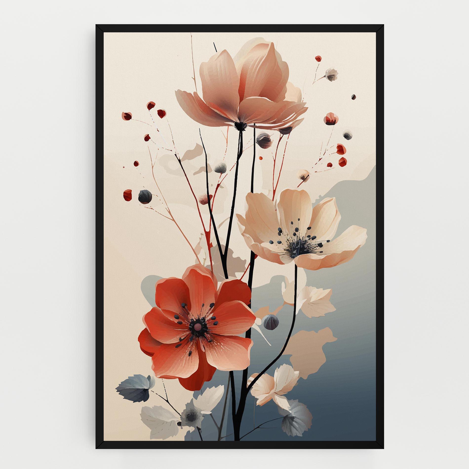Tablou Canvas Cream Flower Nature mockup 0