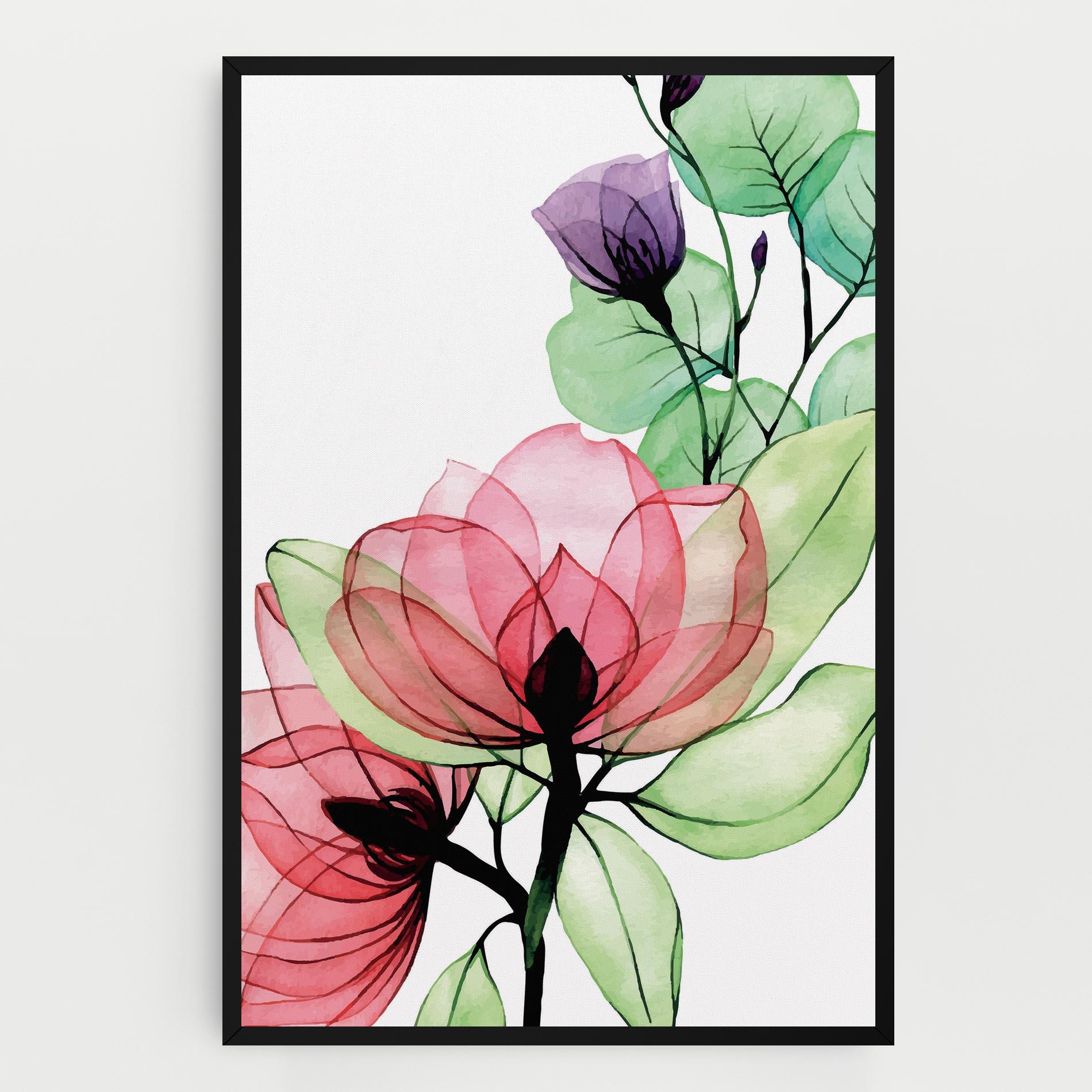 Tablou Canvas Pink Green Nature mockup 0